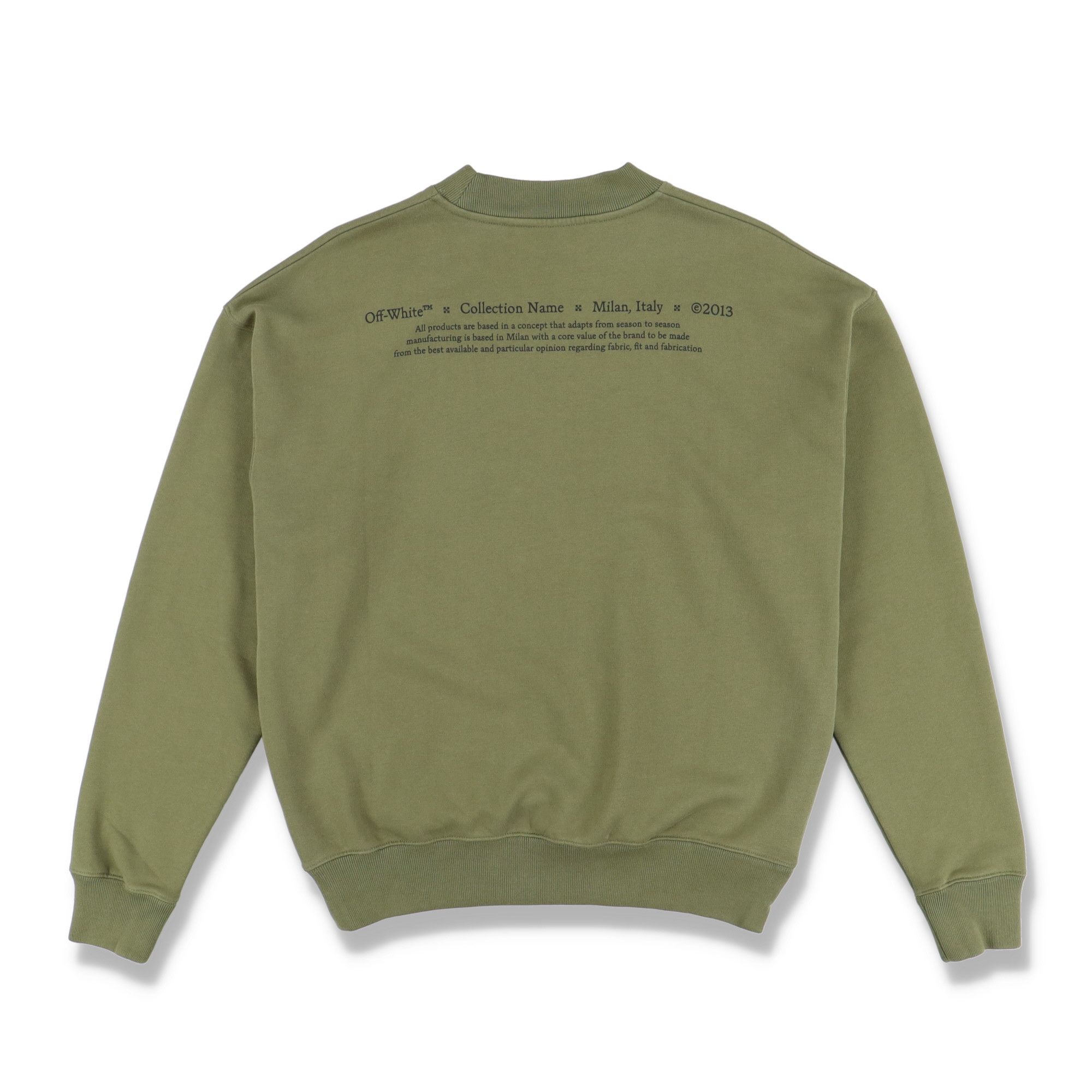 Off-White Green Caravaggio Boy Oversized Skate Sweatshirt Size US XS / EU 42 / 0 - 7 Thumbnail