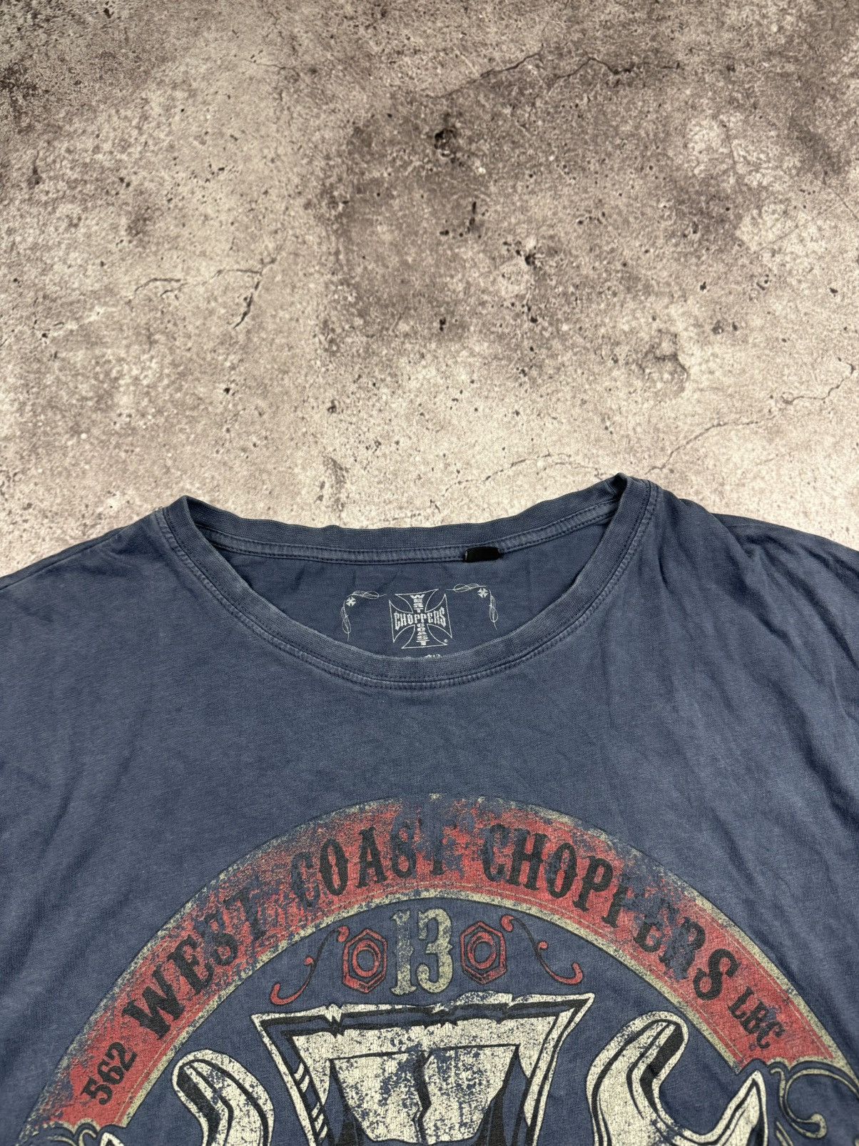 West Coast Choppers Vintage 00’s West Coast Choppers skull t-shirt rare retro Size US L / EU 52-54 / 3 - 4 Thumbnail