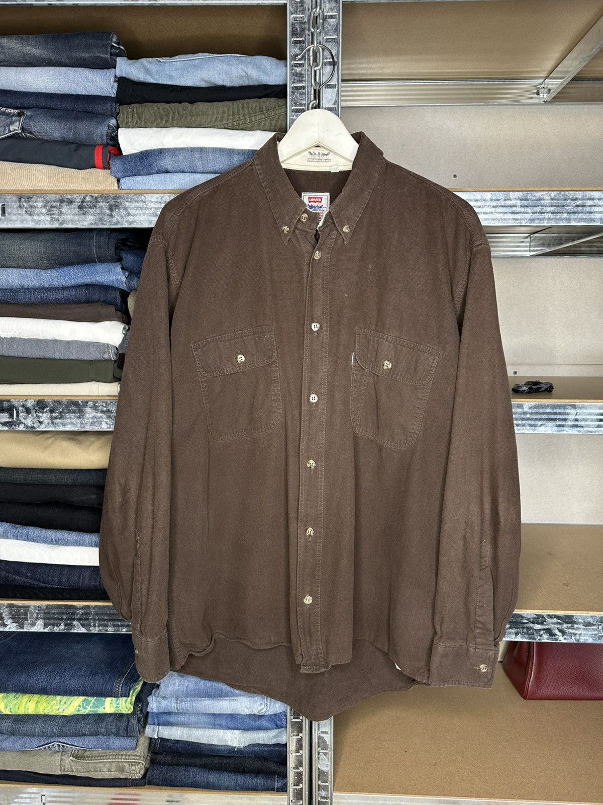 Levi's Levi's Two Horse Brand Brown Button Down Shirt Mens XL Size US XL / EU 56 / 4 - 1 Thumbnail