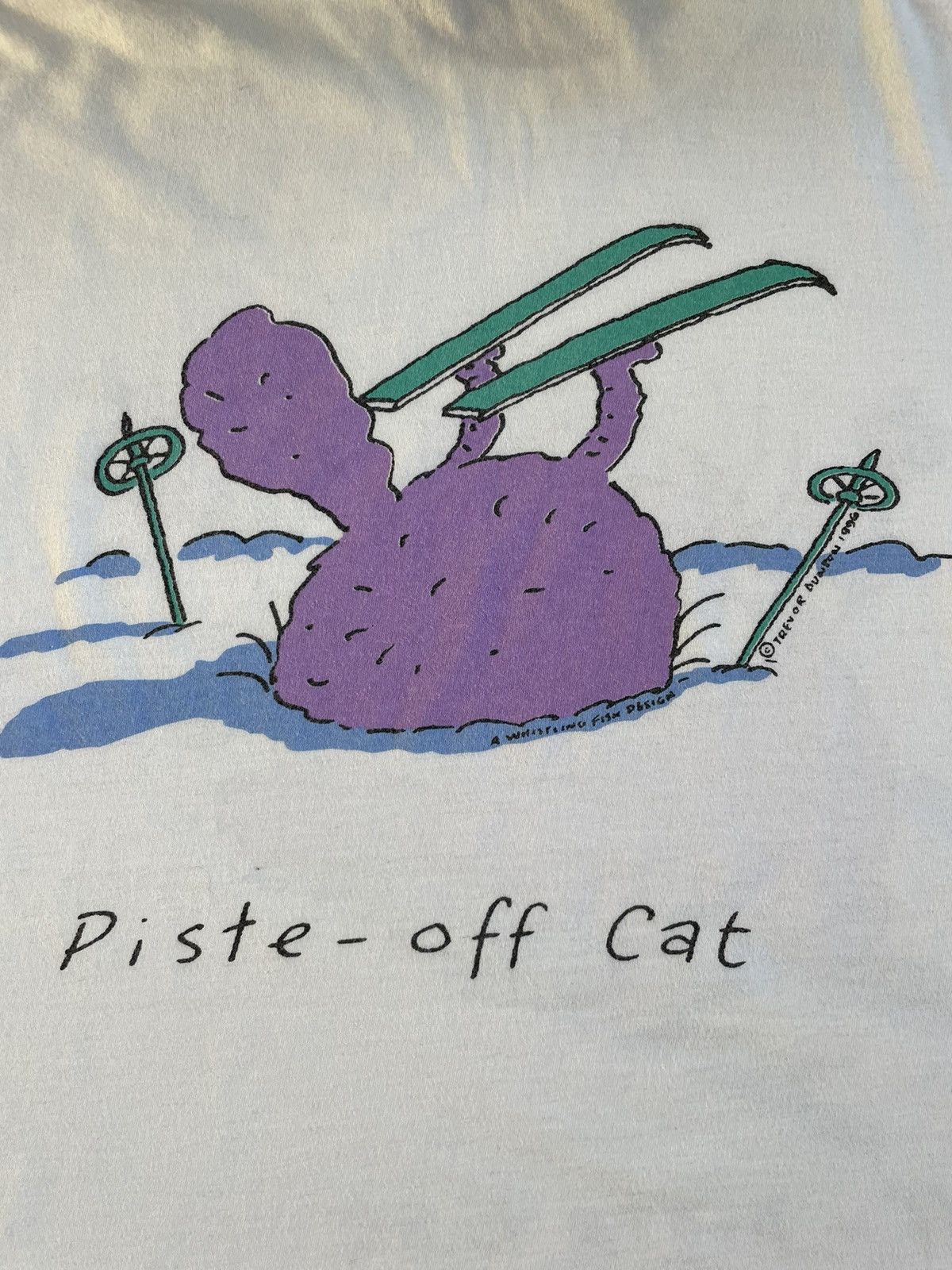 Vintage 1996 Off - Piste Cat Vintage T-Shirt Trevor Dunton VERY RARE Size US L / EU 52-54 / 3 - 11 Thumbnail