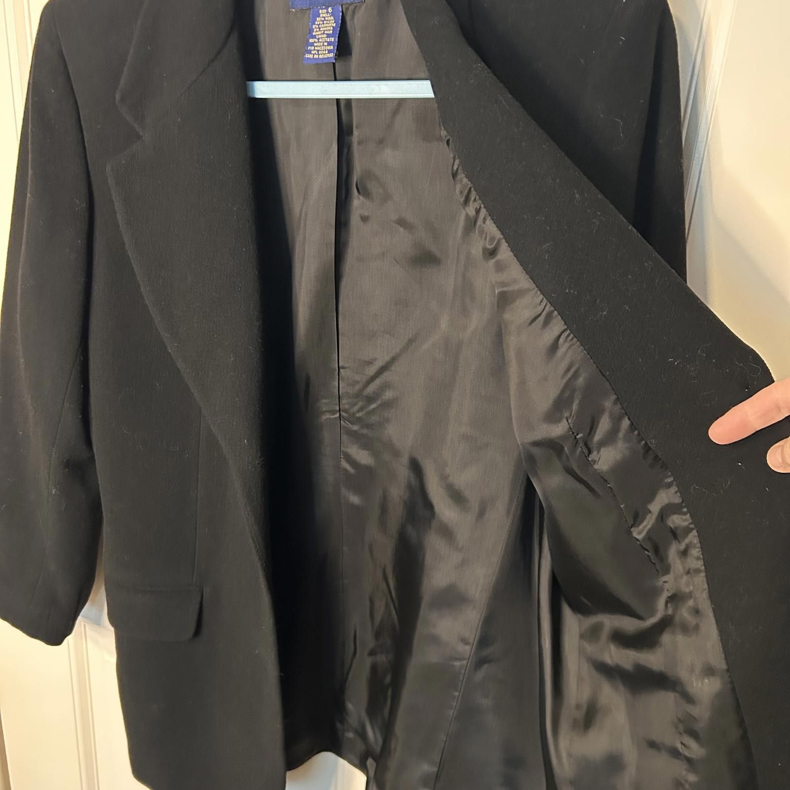 Charter Club Charter Club Black Wool Cashmere Angora Blazer Womens 6 Size M / US 6-8 / IT 42-44 - 7 Thumbnail