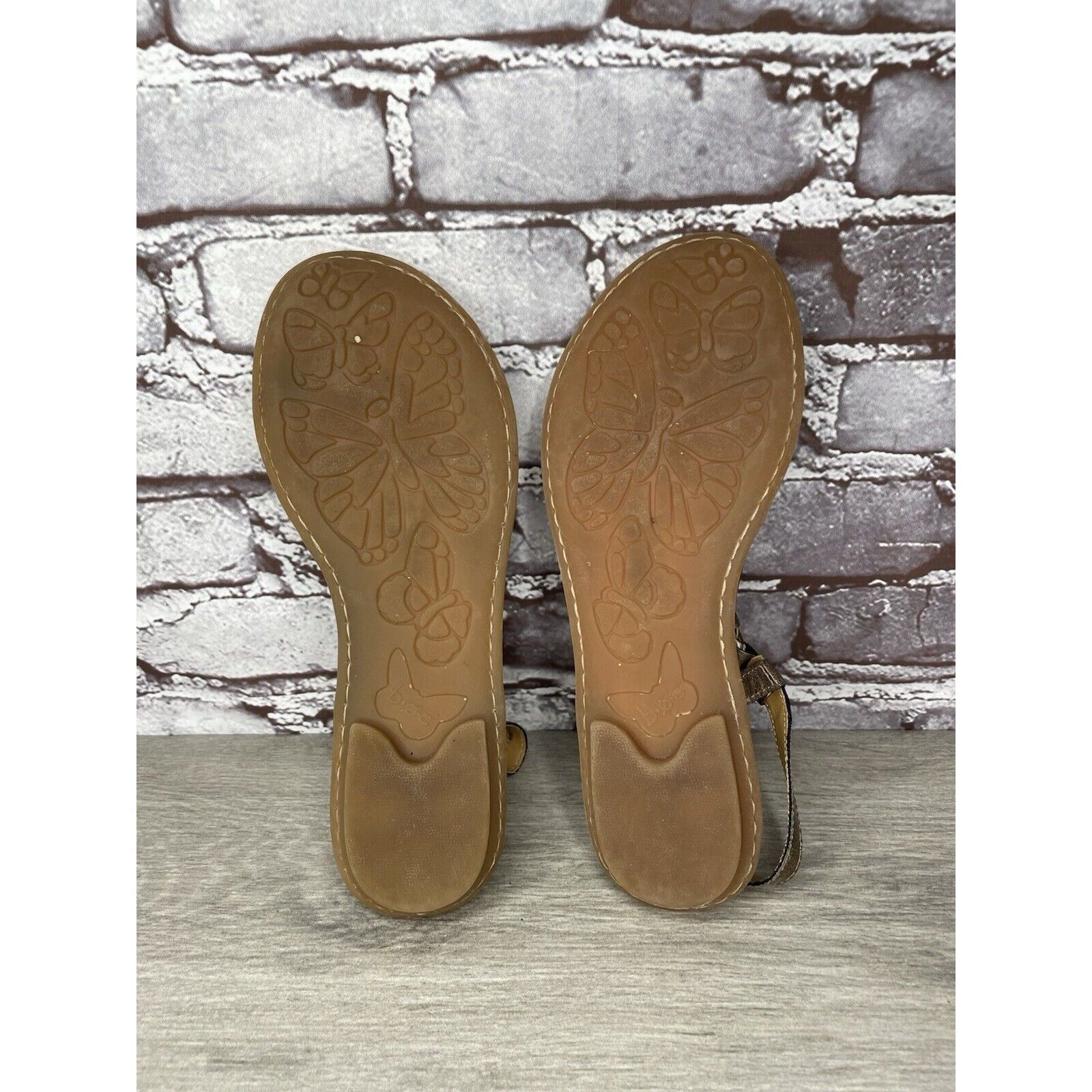 Born BOC Born Concept Bronze Metallic Leather Braided Thong Sanda Size US 8 / IT 38 - 7 Thumbnail
