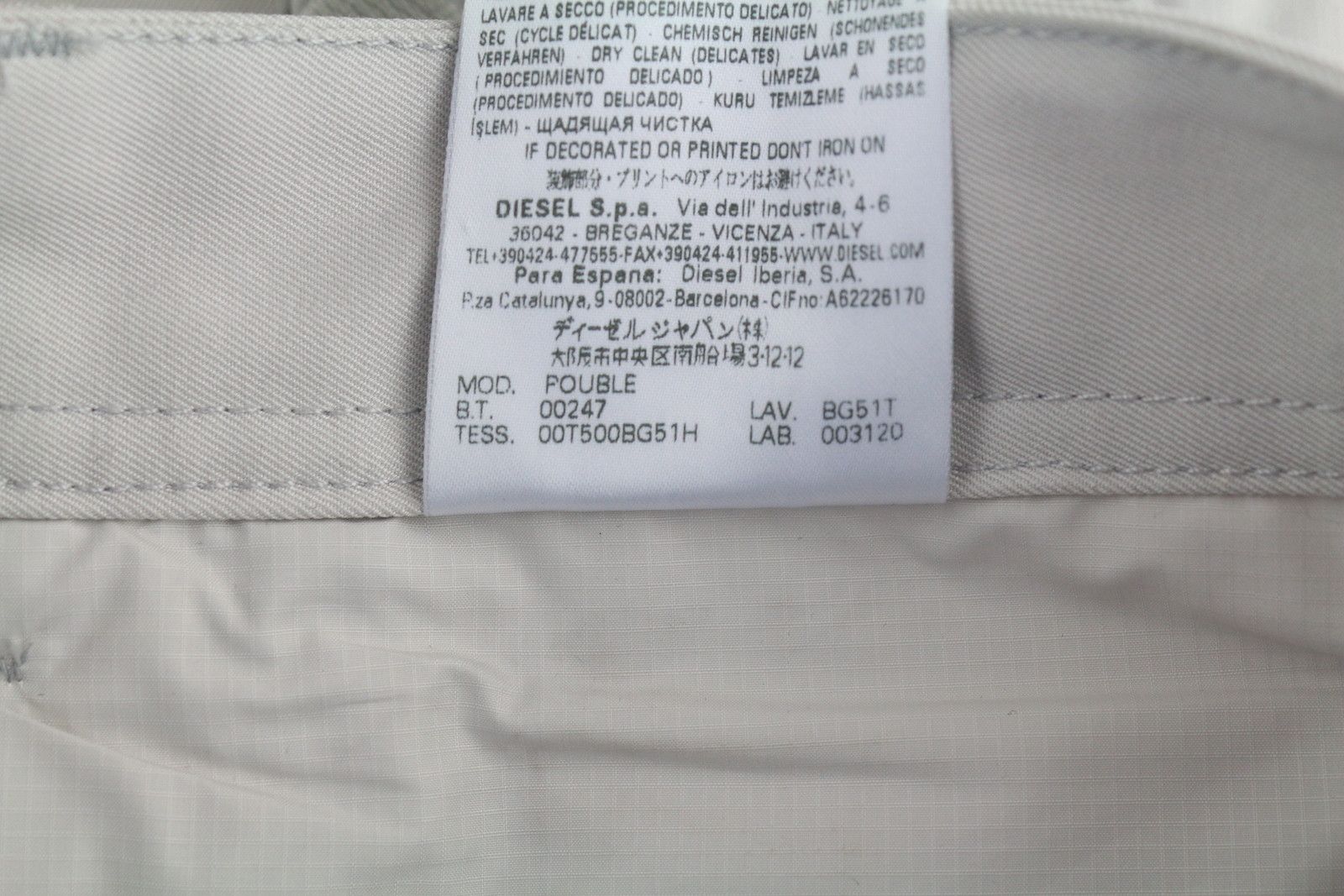 Diesel POUBLE BG51T 50 Cargo Slim Light Logo Trousers 40934 Size US 34 / EU 50 - 9 Thumbnail