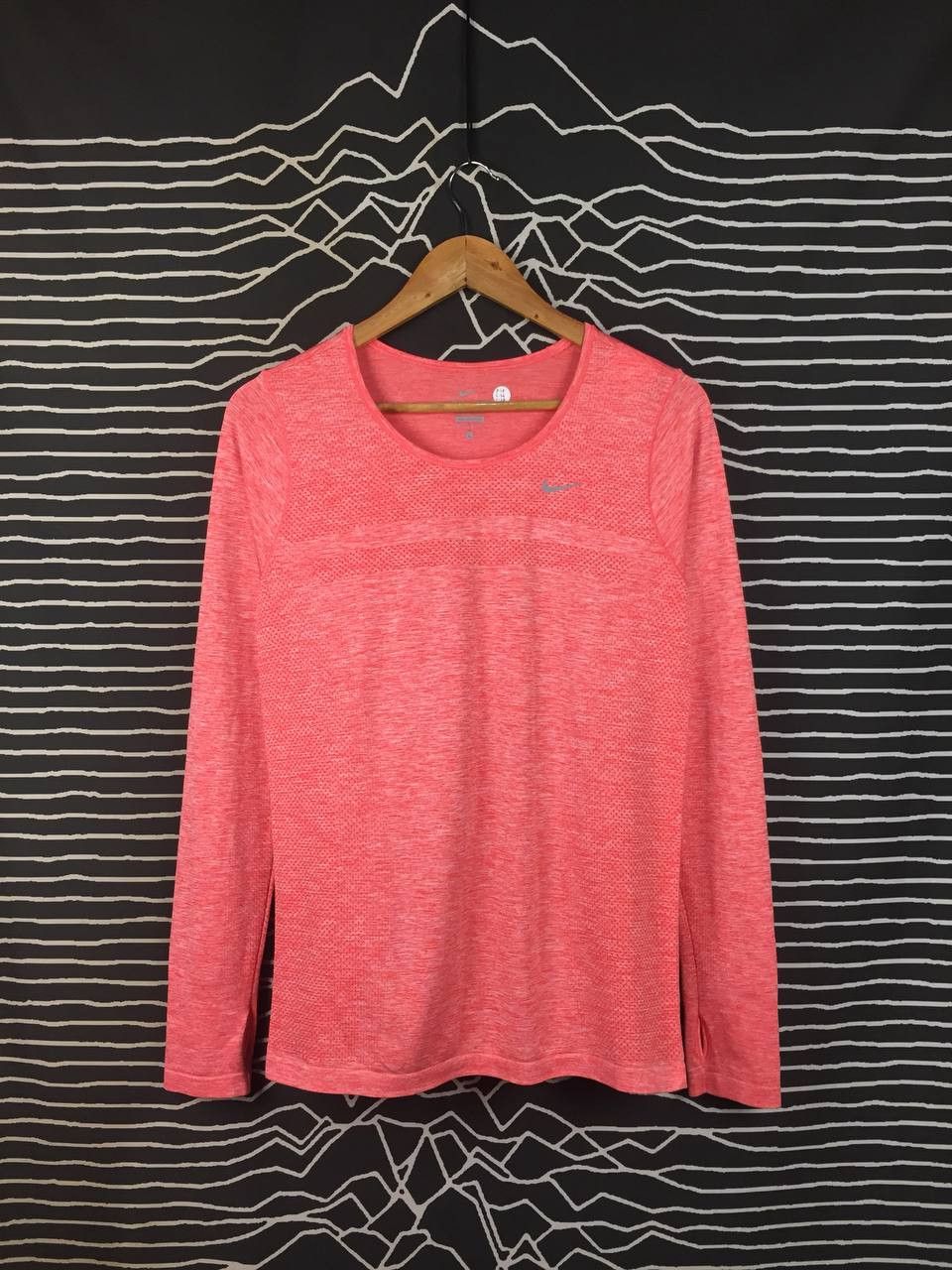 Nike Nike Women's Dri-FIT Knit Seamless Running Top Pink Coral Size L / US 10 / IT 46 - 2 Thumbnail