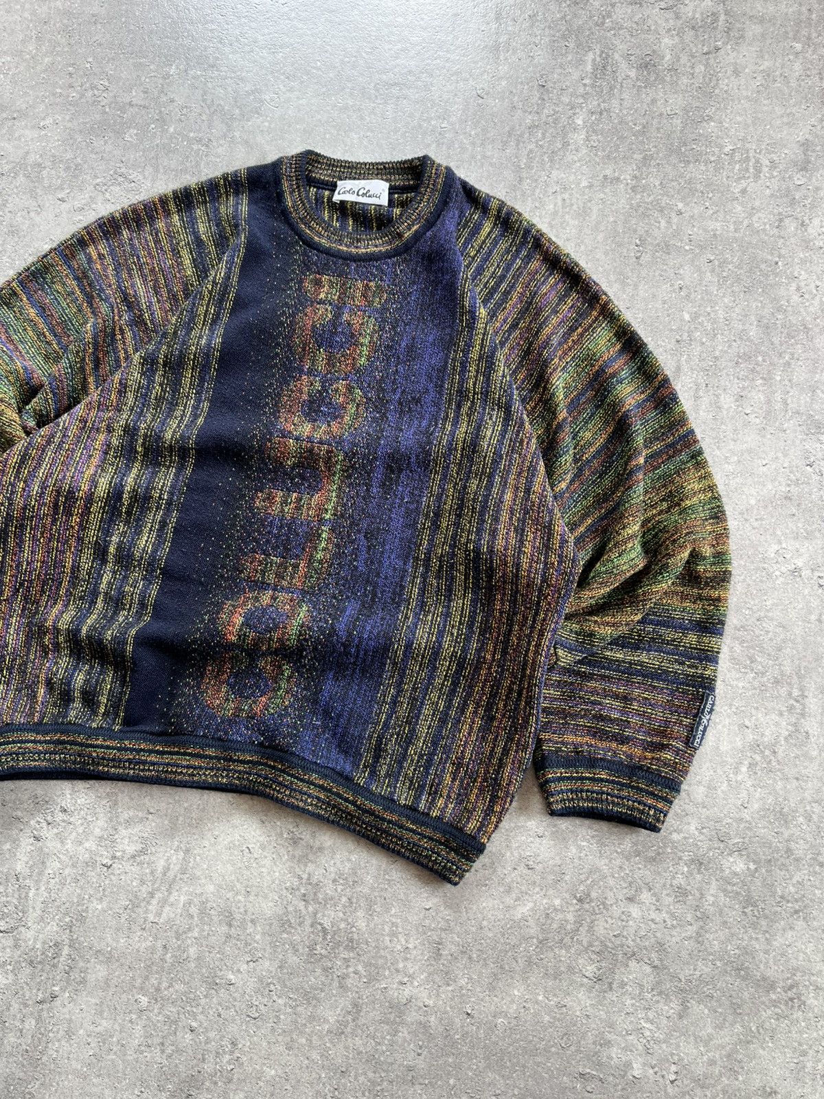 Carlo Colucci Carlo Colucci Coogi Style Sweater 90s Biggie Knit Vintage Size US XL / EU 56 / 4 - 2 Thumbnail