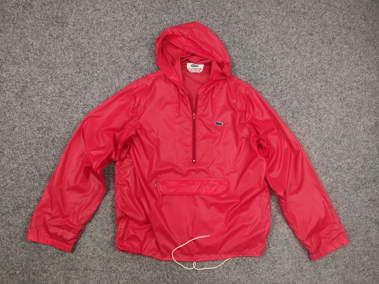 Lacoste Vintage 80's lacoste Alligator Nylon Red Light Zip Jacket Size US L / EU 52-54 / 3 - 7 Thumbnail
