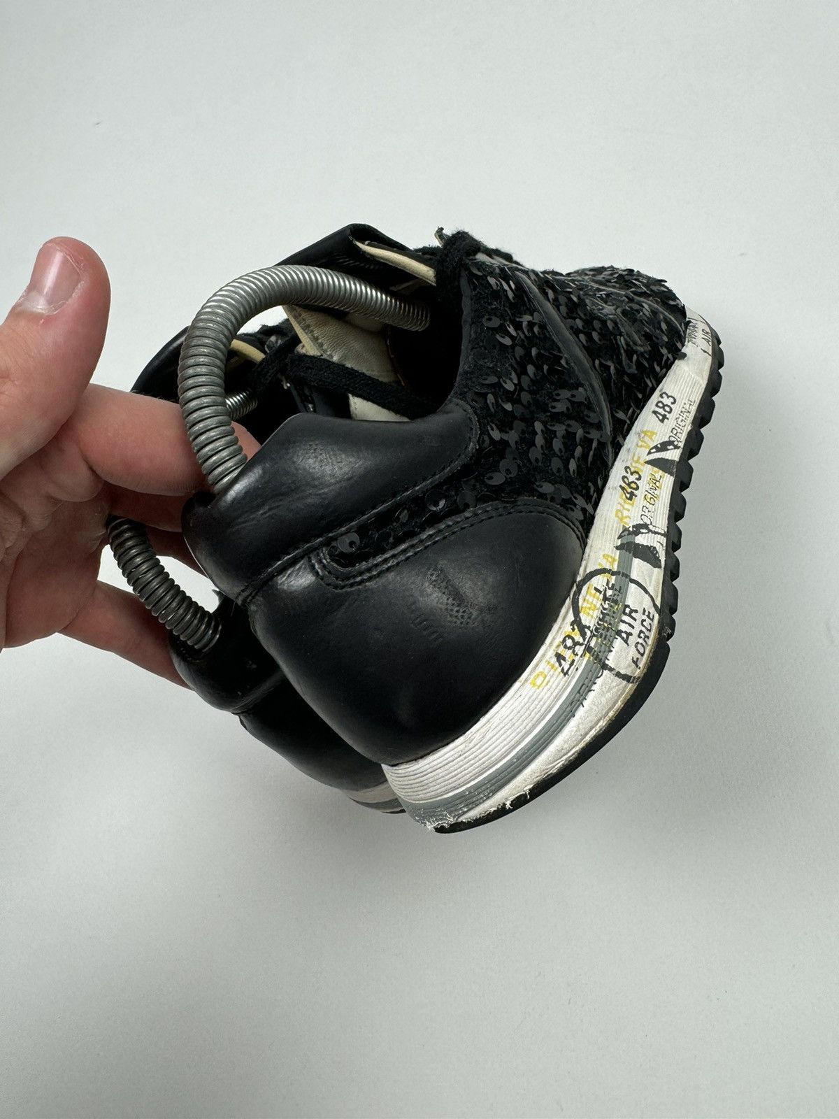 Premiata Premiata Glitter Low Top Black Sneakers Size US 8 / IT 38 - 11 Thumbnail