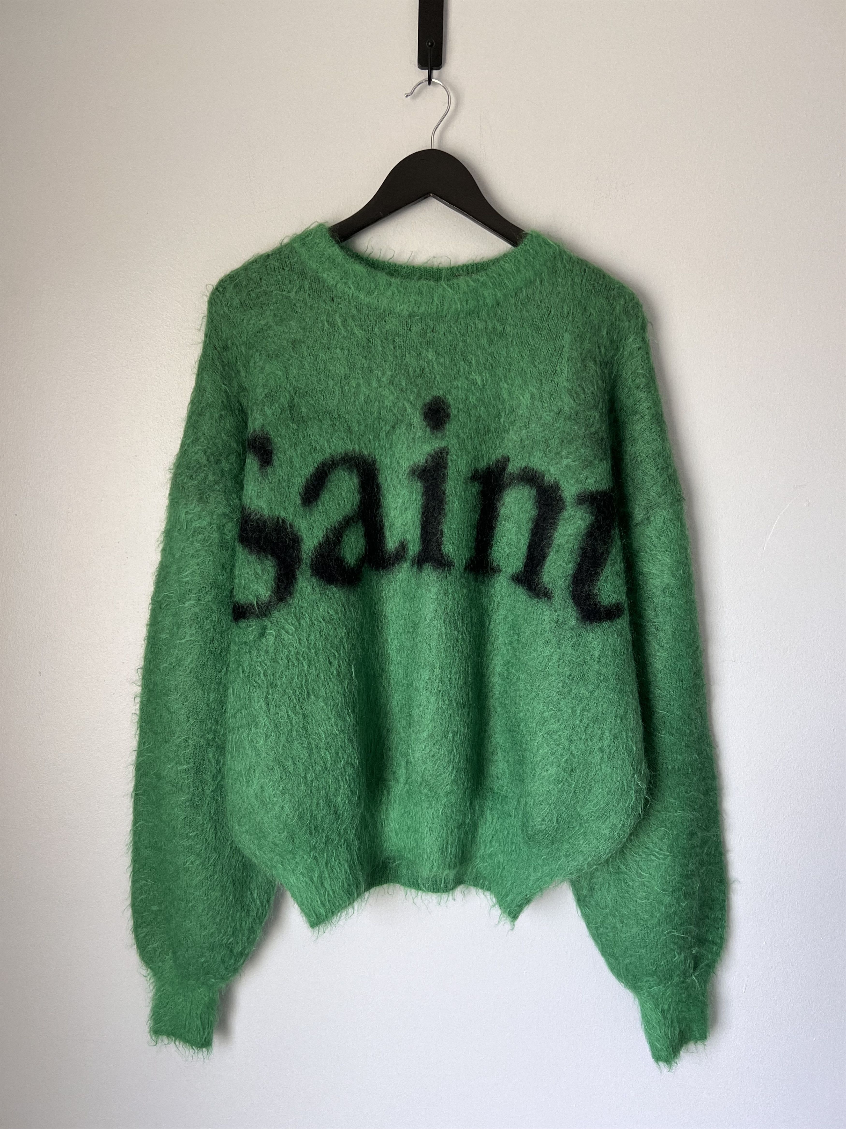 Saint Michael Saint Michael Mohair Crewneck Sweater in Green Size US XL / EU 56 / 4 - 1 Thumbnail