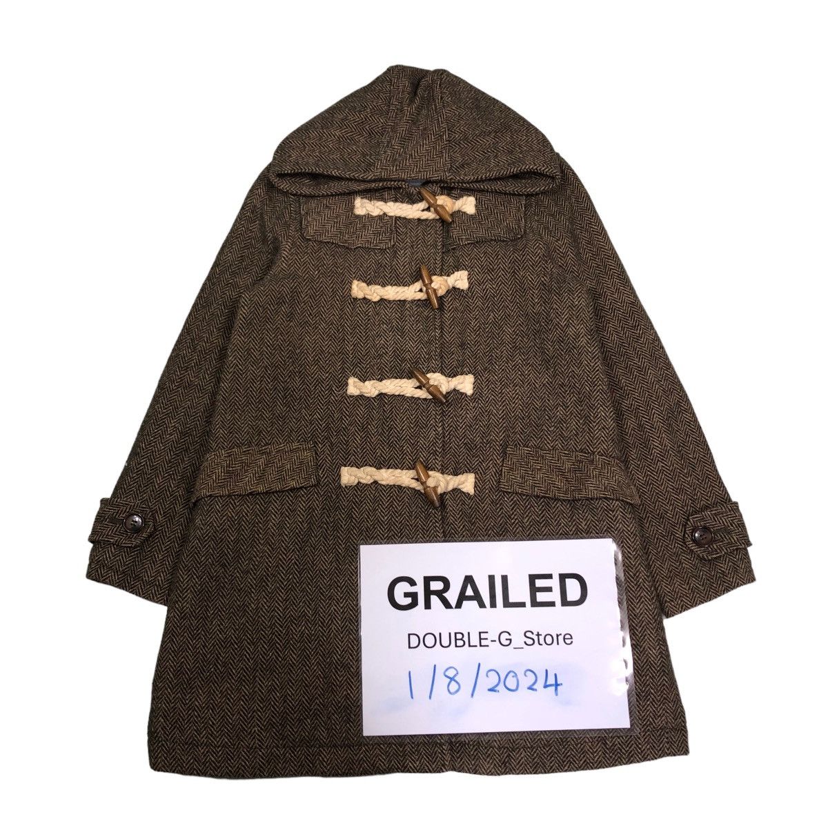 Harris Tweed 📌VINTAGE LONG JACKET WOOL HARRIS TWEED Size US M / EU 48-50 / 2 - 1 Thumbnail