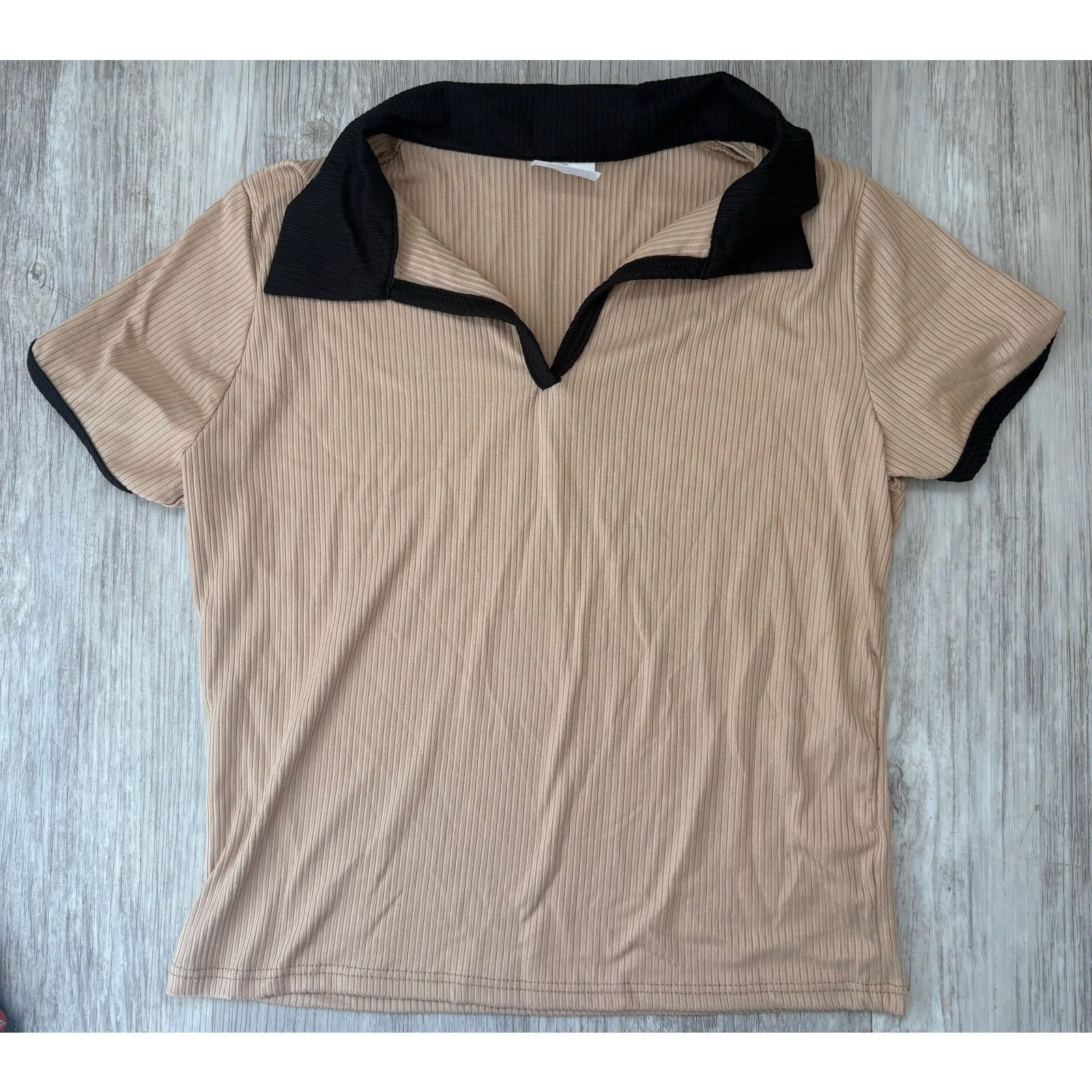 Other Livi by Olivia Rae | Women's Short Sleeve V-Neck Top | Large Size L / US 10 / IT 46 - 1 Thumbnail