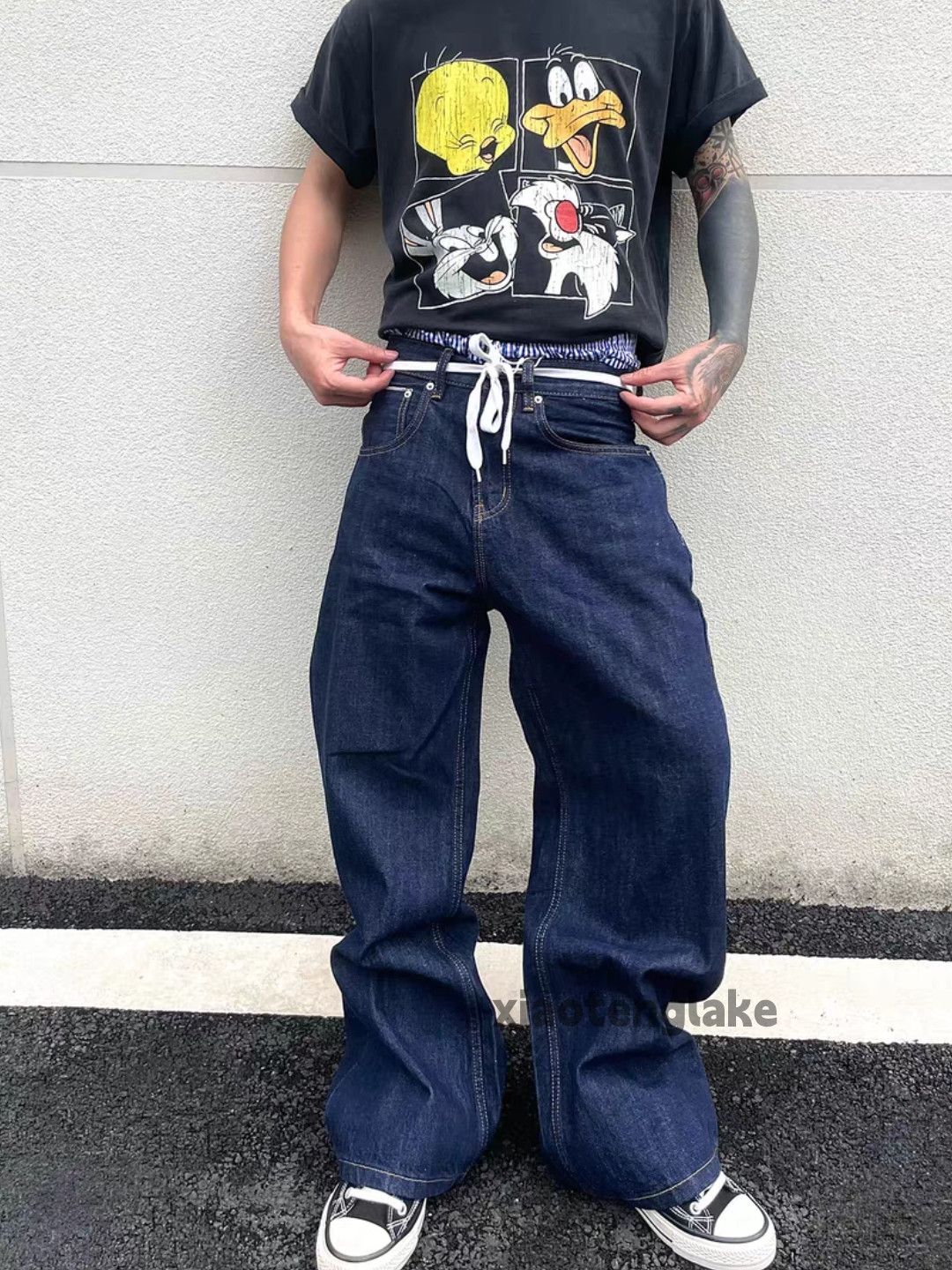 Jean Unisex outdoor utility loose baggy hiphop cleanfit jeans Size US 34 / EU 50 - 5 Thumbnail