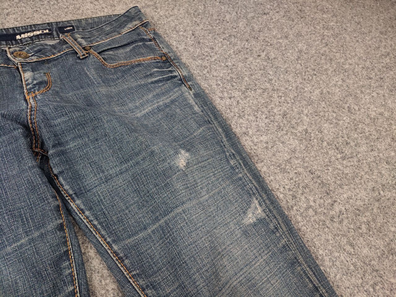 Miss Sixty Vintage Miss Sixty Y2K Style Eden Faded Denim Straight Jeans Size 31" - 9 Thumbnail