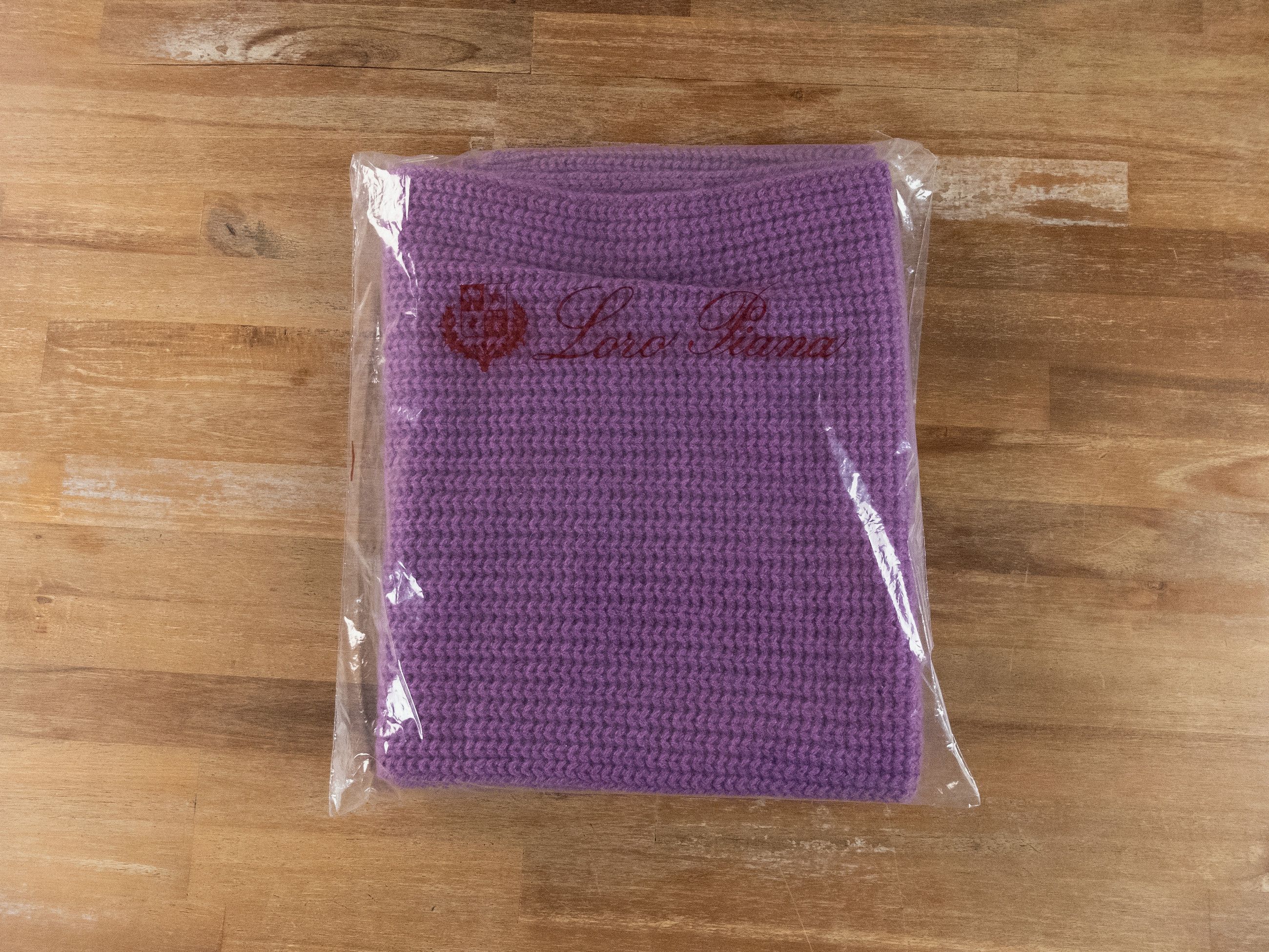 Loro Piana LORO PIANA Davenport lilac purple ribbed knit cashmere scarf Size ONE SIZE - 6 Thumbnail