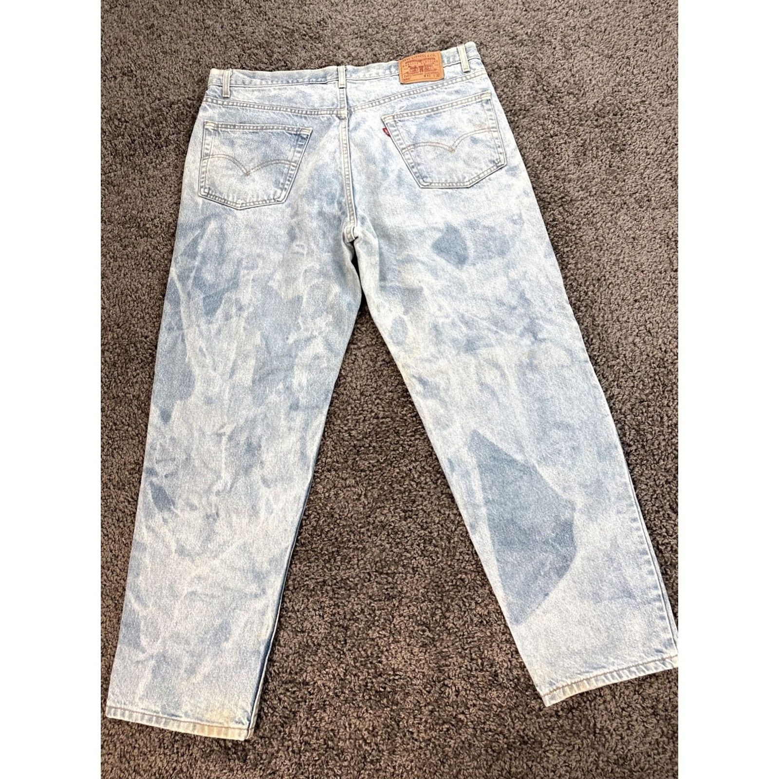 Levi's VINTAGE Levi's 550 Jeans 42x32 Blue Denim Wide-Leg 5-Pocket Relaxed USA Men Size US 42 / EU 58 - 7 Thumbnail