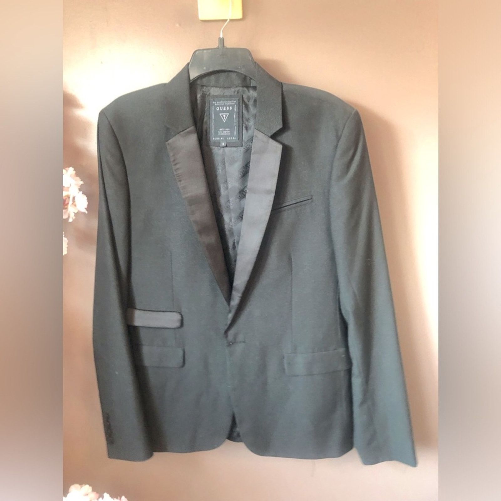 Guess Guess blazer jacket shiny collar speckle black. Size US S / EU 44-46 / 1 - 1 Thumbnail