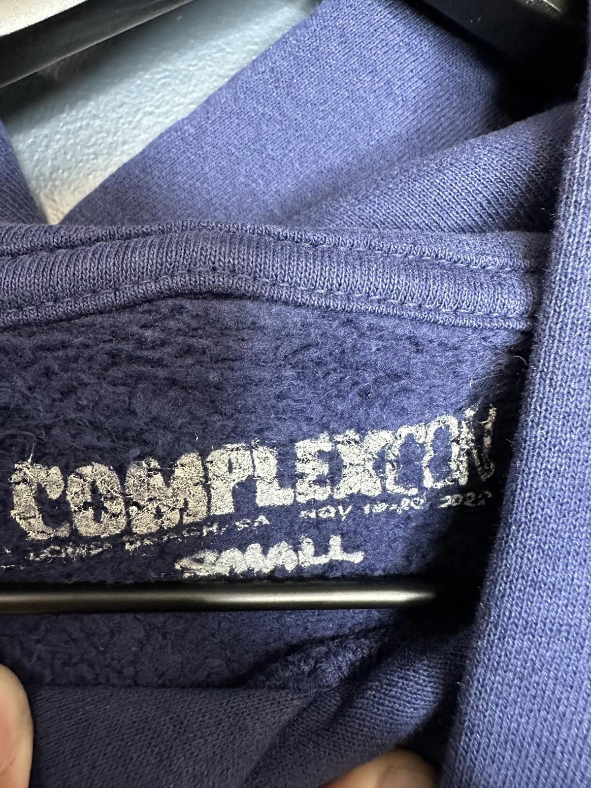 Designer ComplexCon x Verdy Navy Blue Pullover Hoodie Sz Small Size ONE SIZE - 3 Thumbnail