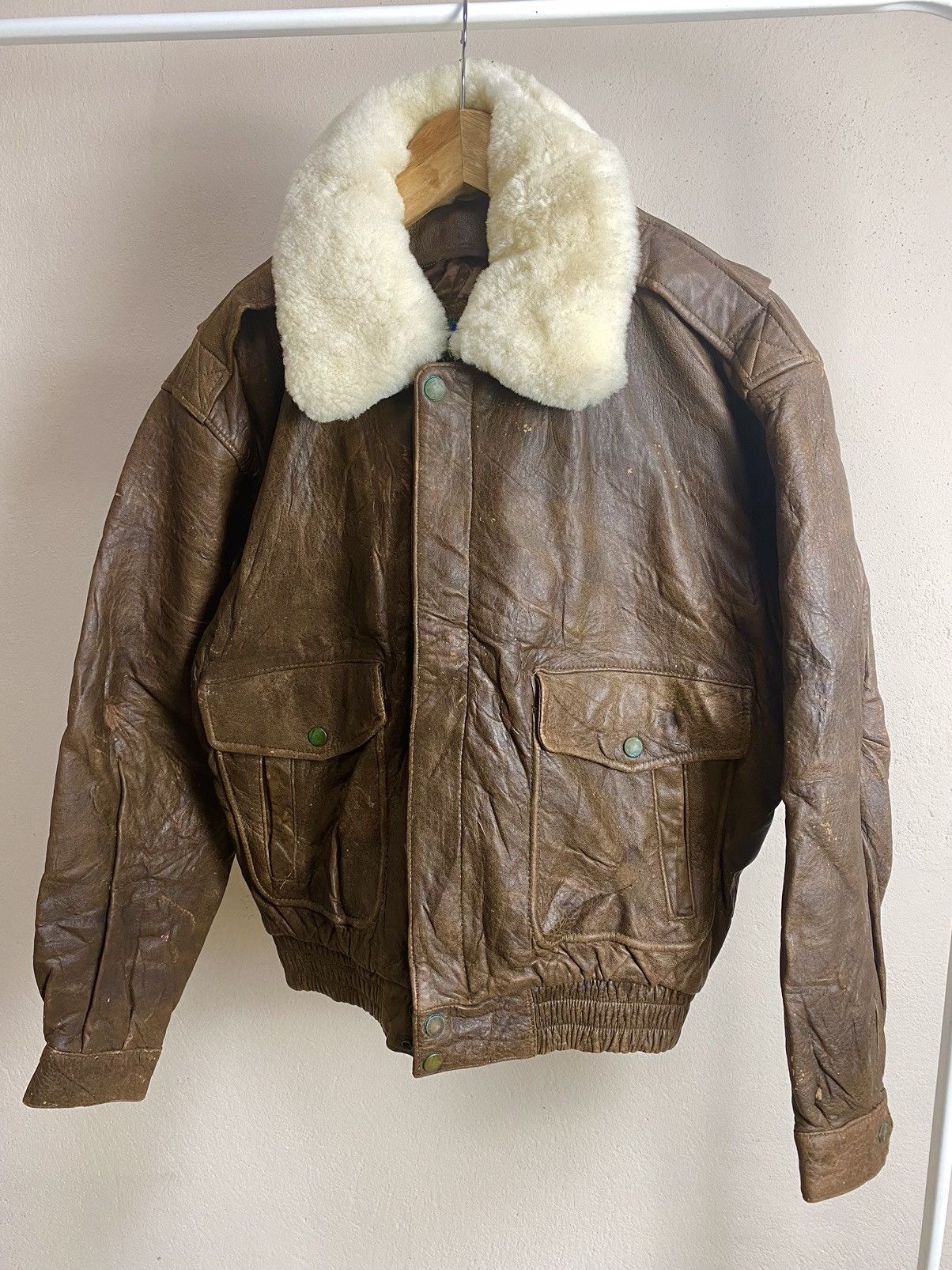Japanese Brand × Vintage Vintage Motorcycle Leather Jacket Sherpa Size US M / EU 48-50 / 2 - 1 Thumbnail