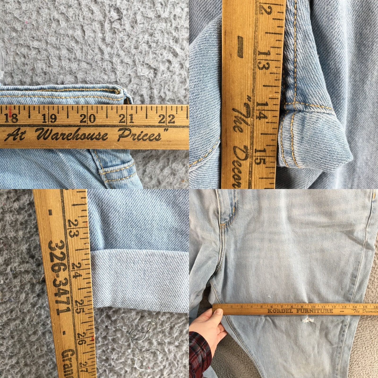 Vintage Universal Thread Jeans Womens 18/34R Boyfriend High Rise Zip Fly Distressed Blue Jeans Womens Regular Medium Blue 5-Pocket Classic Modern Mens Womens Size 40" / US 18 - 8 Thumbnail