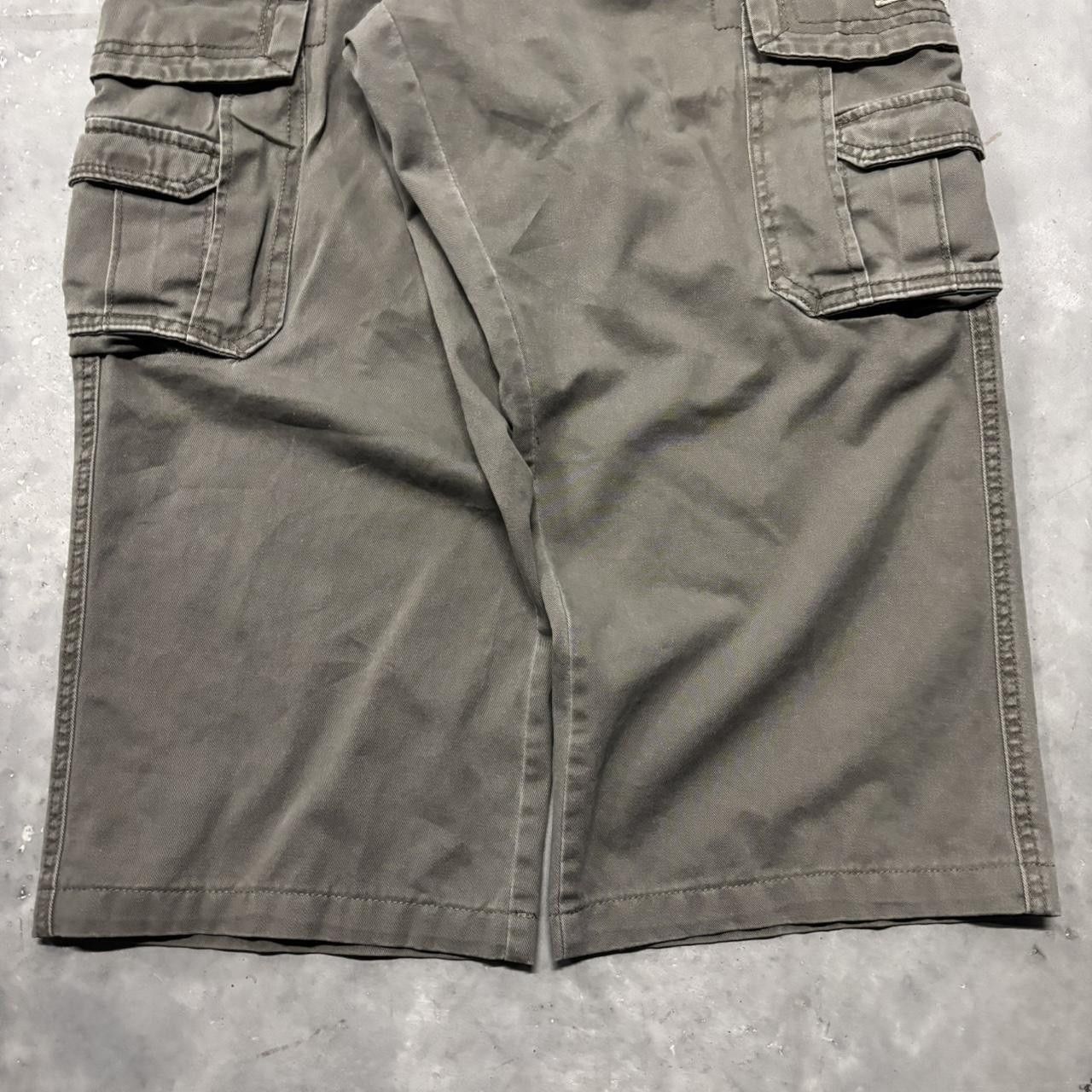 Japanese Brand × Vintage Crazy Vintage Y2K/2000s Baggy Khaki Green Streetwear Skater Cargo Pants! Size US 40 / EU 56 - 6 Thumbnail