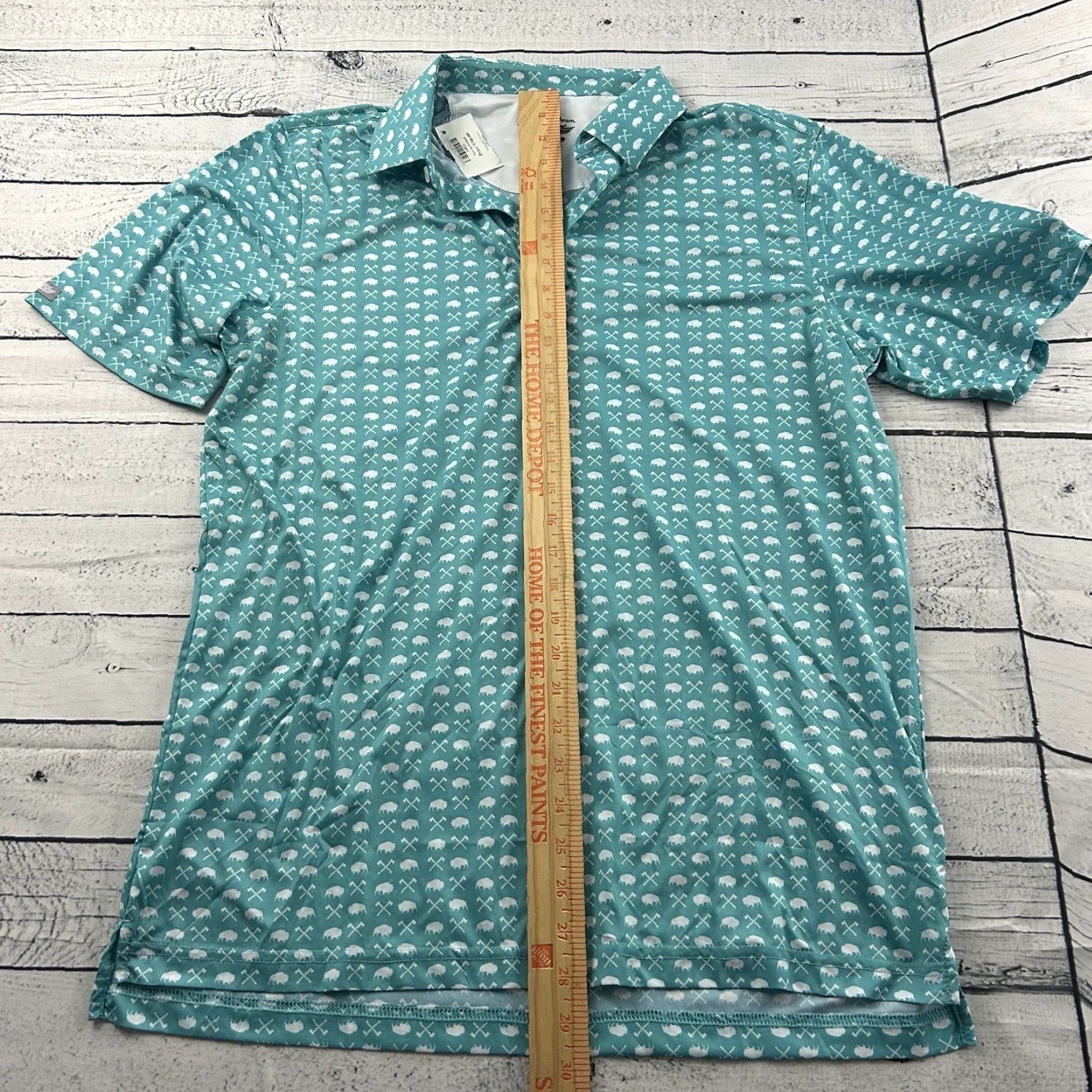 Sanctuary Straight Down Sanctuary Short Sleeve Polo Shirt Mens M Teal Shirt Size US M / EU 48-50 / 2 - 5 Thumbnail