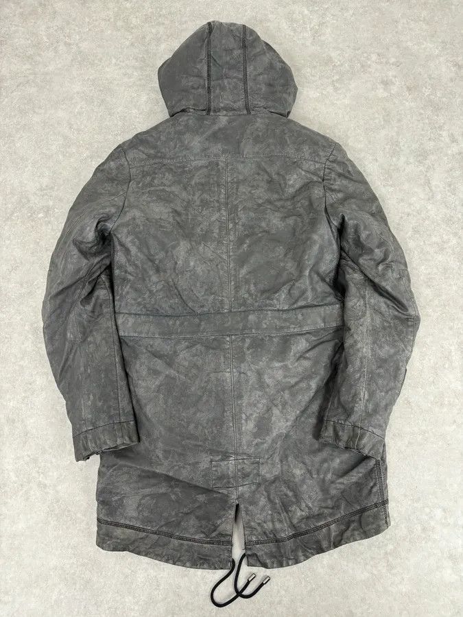 Pierre Balmain AW2012 Pierre Balmain Grey Eroded Avant-Garde Brut Long Parka Jacket Size US M / EU 48-50 / 2 - 5 Thumbnail