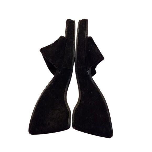 Donald Pliner Donald J Pliner 9 M Womens Wedge Sandals Black Leather Suede Size US 9 / IT 39 - 4 Thumbnail