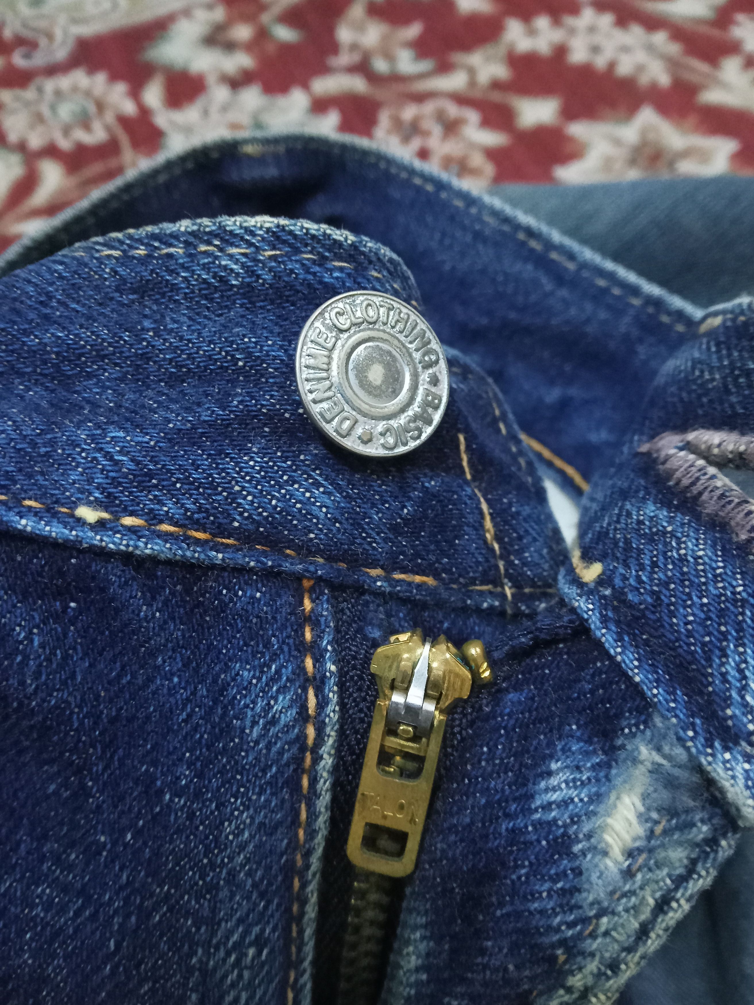 Denime Vintage Denime Selvedge Distressed Jeans Size US 31 - 11 Thumbnail