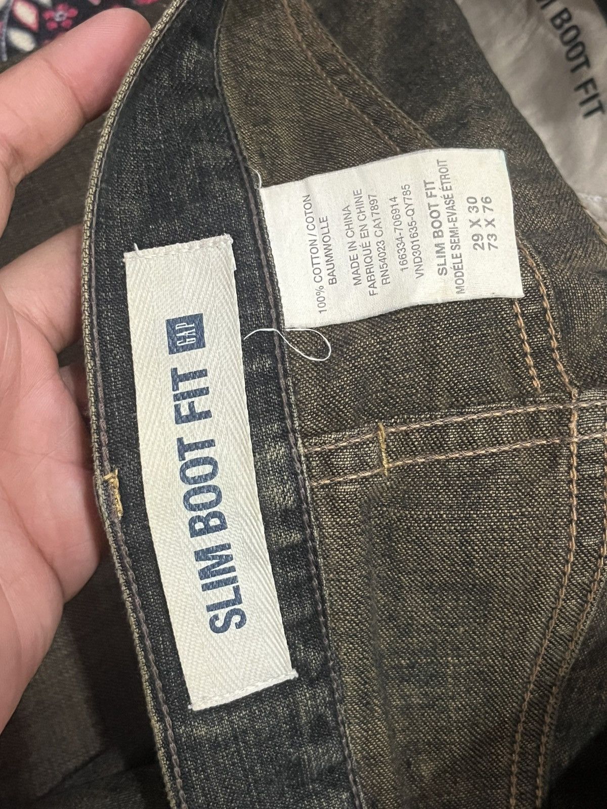GOSTAR DE FUGA Vintage 1969 Gap Mud Washed Slim Boot Fit Buttonfly Jeans Size US 29 - 18 Thumbnail