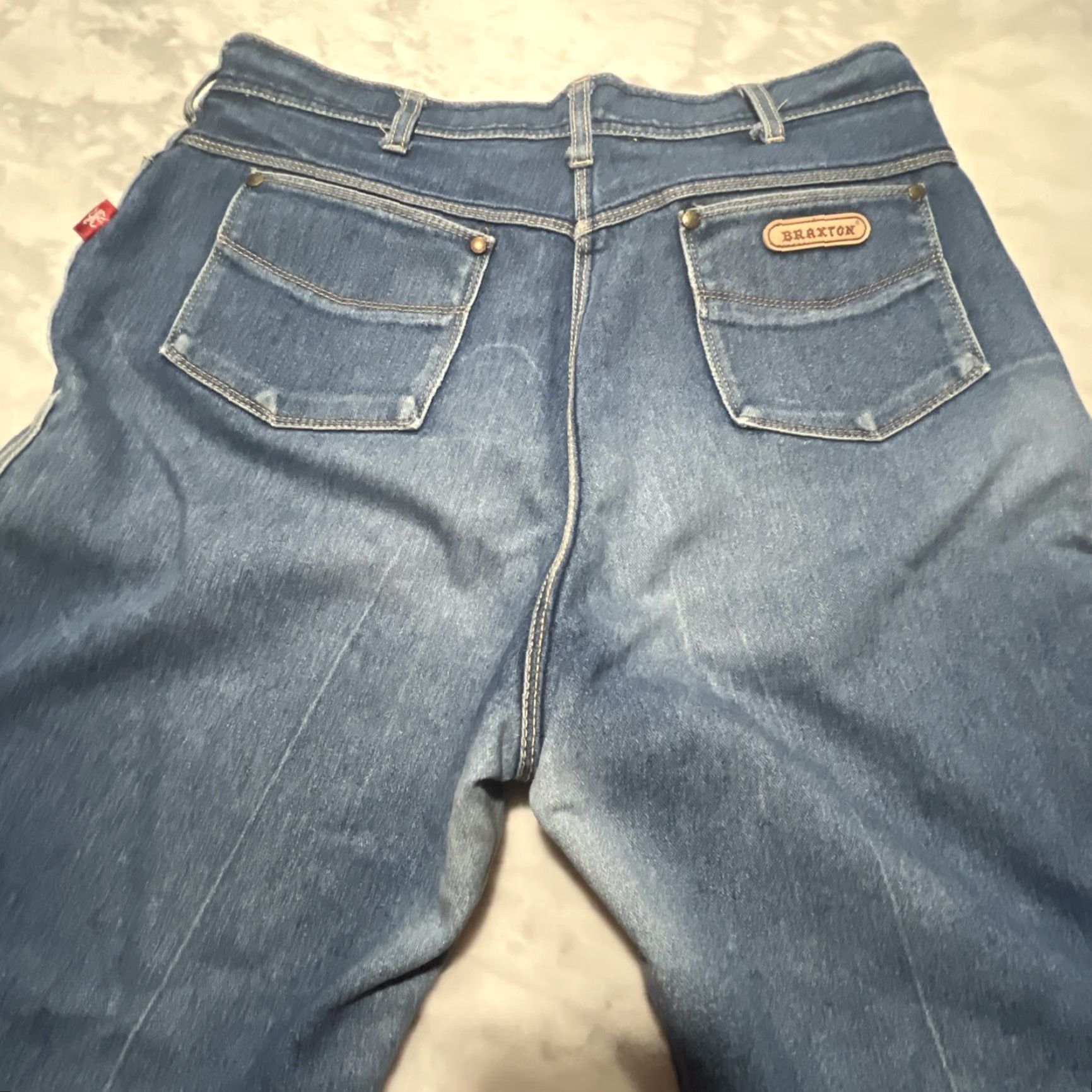 Vintage VINTAGE Braxton Stretch Jeans Men’s 36 Inseam 30” Faded Whiskers Cotton Blend Denim Jeans Regular Stretch Bootscut Blue Mens Size US 36 / EU 52 - 5 Thumbnail