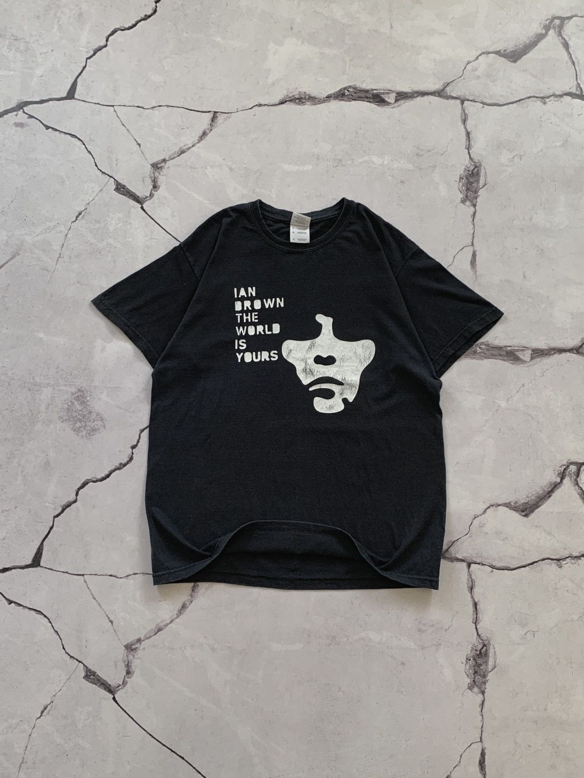 Band Tees × Vintage Vintage Ian Brown Stone Roses 00s The World Is Yours T-Shirt Size US M / EU 48-50 / 2 - 1 Thumbnail