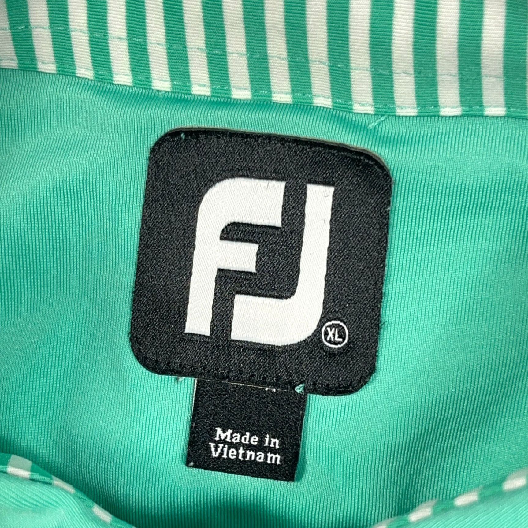 Footjoy FootJoy Polo Shirt Men XL Green Performance Wicking Prospect Bay Country Club Size US XL / EU 56 / 4 - 5 Thumbnail