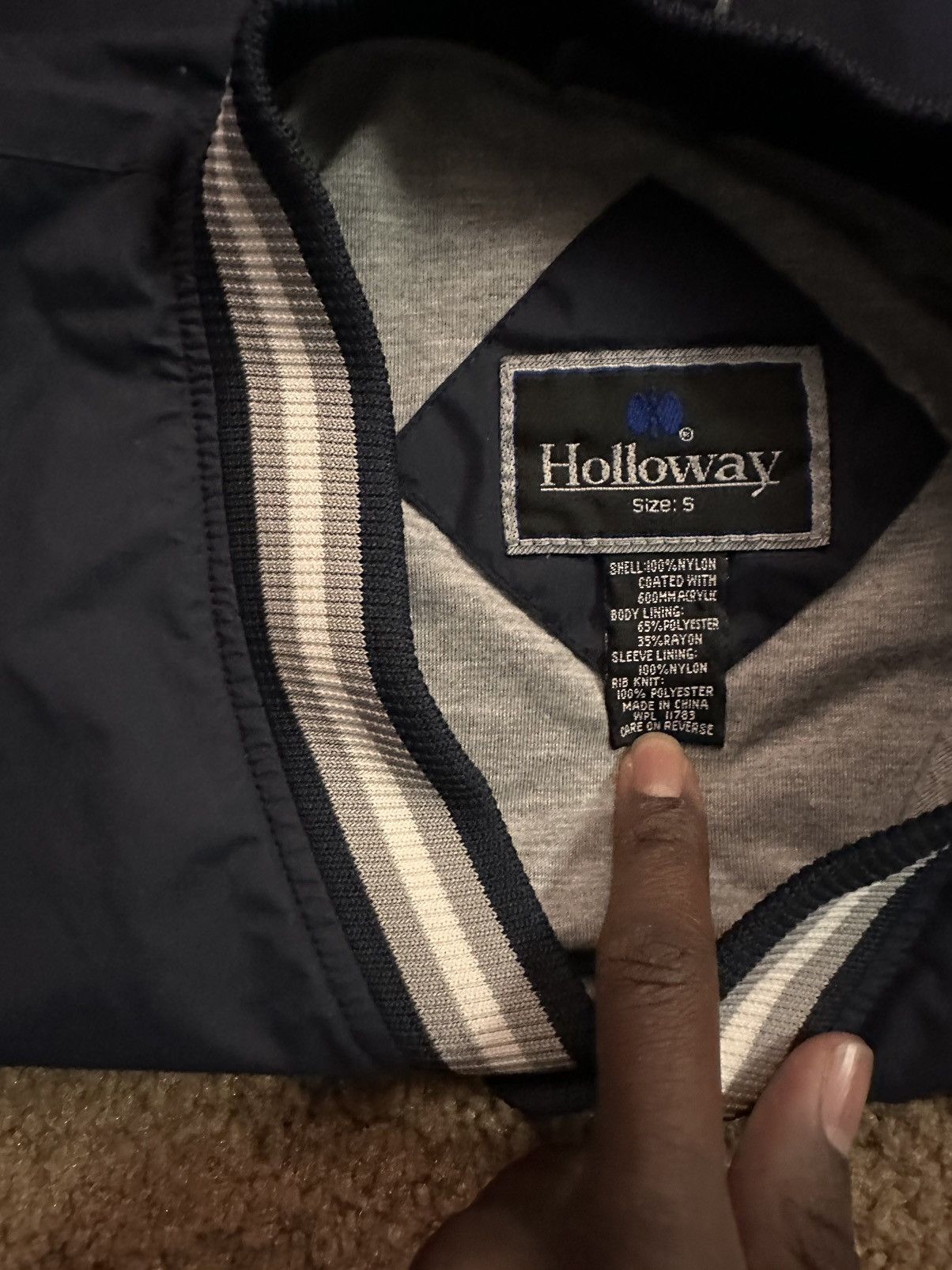 Holloway Men's Vintage Navy windbreaker for the Fall Size US S / EU 44-46 / 1 - 3 Thumbnail