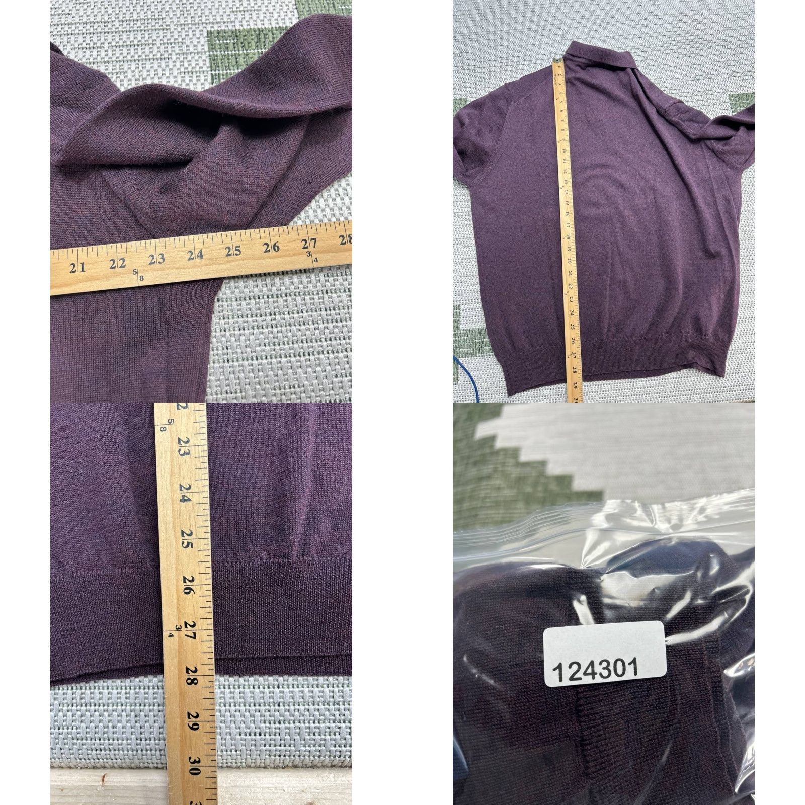 Vintage Toscano Polo Sweater Mens XXL Purple Relaxed Fit Tight Knit Ribbed Long Sleeve Shirt? Size US XXL / EU 58 / 5 - 8 Thumbnail