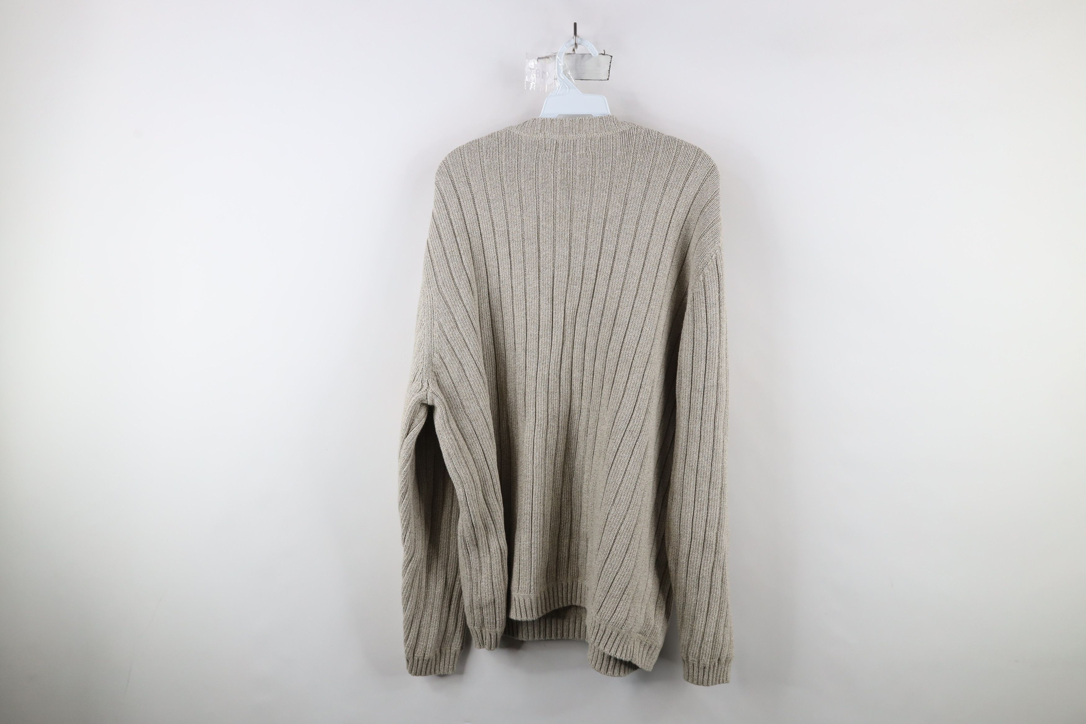 Eddie Bauer × Vintage Vintage Eddie Bauer Heavyweight Ribbed Knit Sweater Beige Size US XL / EU 56 / 4 - 7 Thumbnail