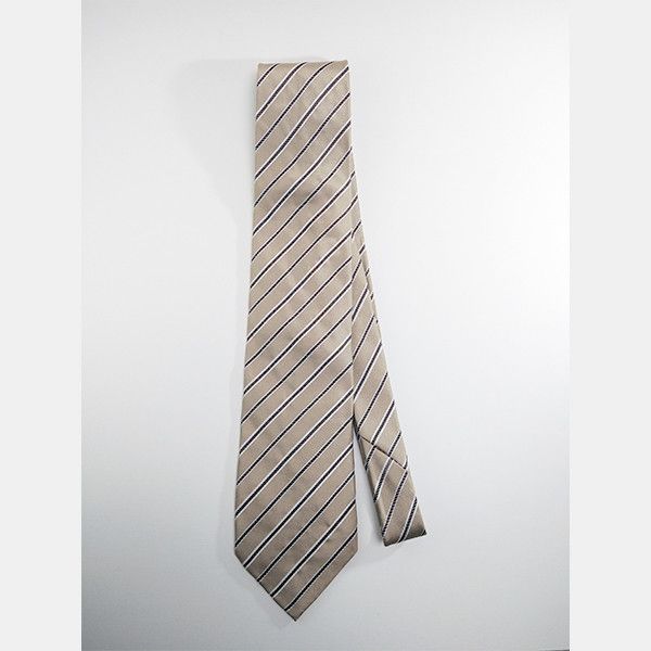 Armani Collezioni VTG 1980s Armani Collezioni Giorgio Tie Necktie Striped Silk Size ONE SIZE - 2 Thumbnail