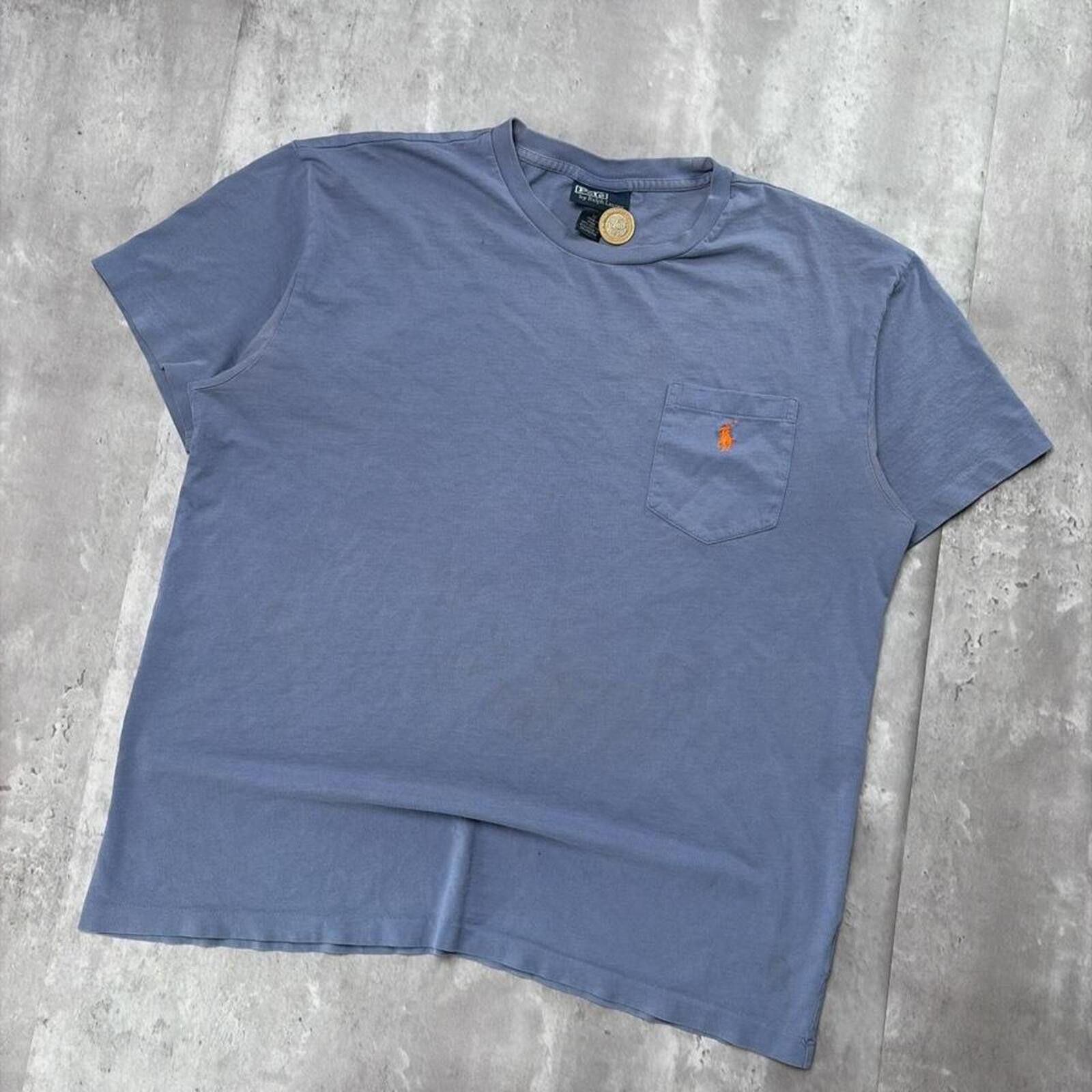 Polo Ralph Lauren Y2K Blue Polo Ralph Lauren Distressed Skater Pocket T-Shirt Size US M / EU 48-50 / 2 - 2 Thumbnail