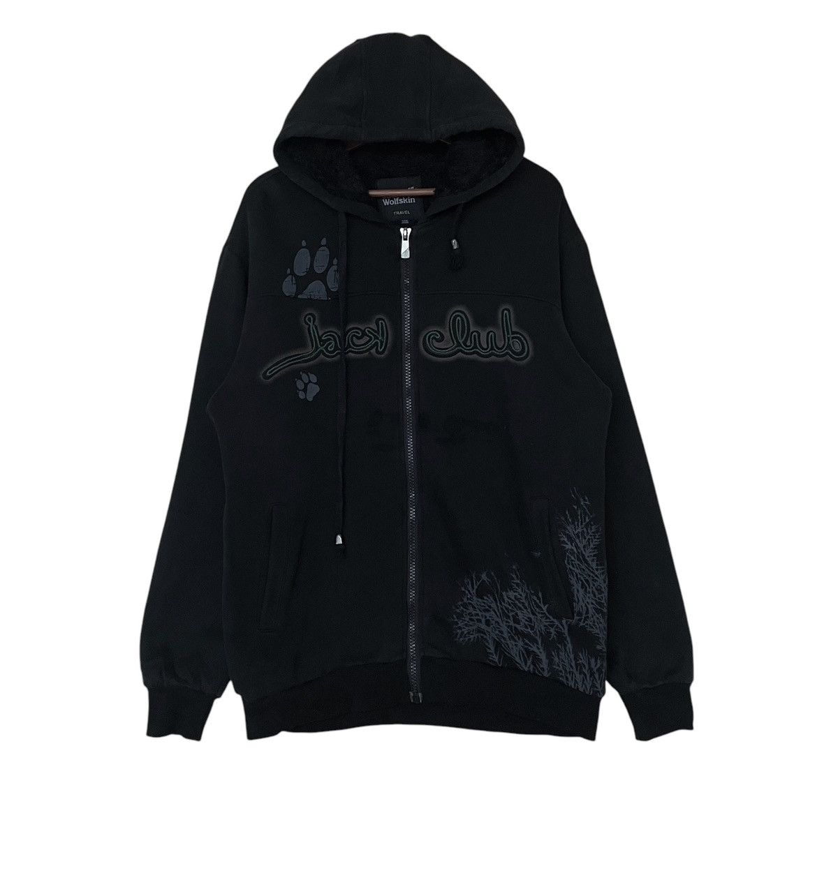 Jack Wolfskin × Vintage Vintage Brand Jack Wolfskin Big Logo Fur Hoodie 2000s Size US XXL / EU 58 / 5 - 1 Thumbnail