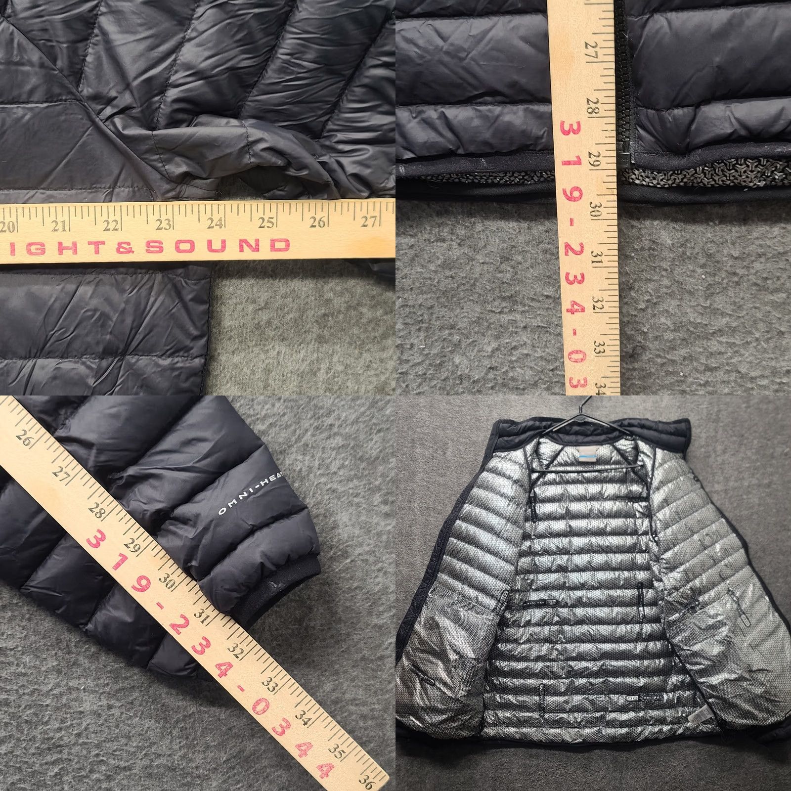 Vintage Columbia Titanium Omni-Heat 3D Down Jacket Mens L Black Puffer Packable Wrist Zipped Pockets 800 Fill Water Resistant Casual Winter Size US L / EU 52-54 / 3 - 8 Thumbnail