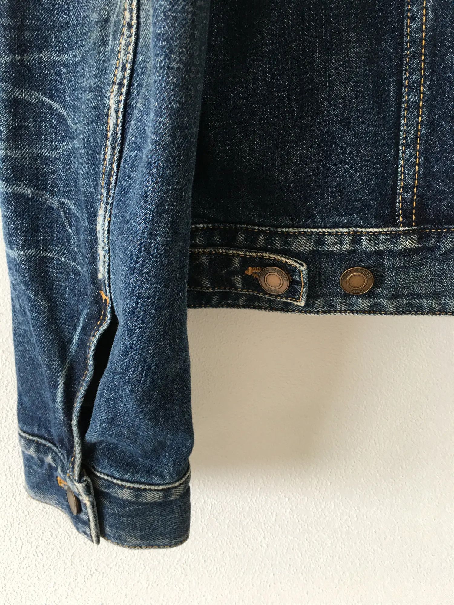 Saint Laurent Paris FINAL DROP / Denim Jacket Dark Washed Size US M / EU 48-50 / 2 - 5 Thumbnail