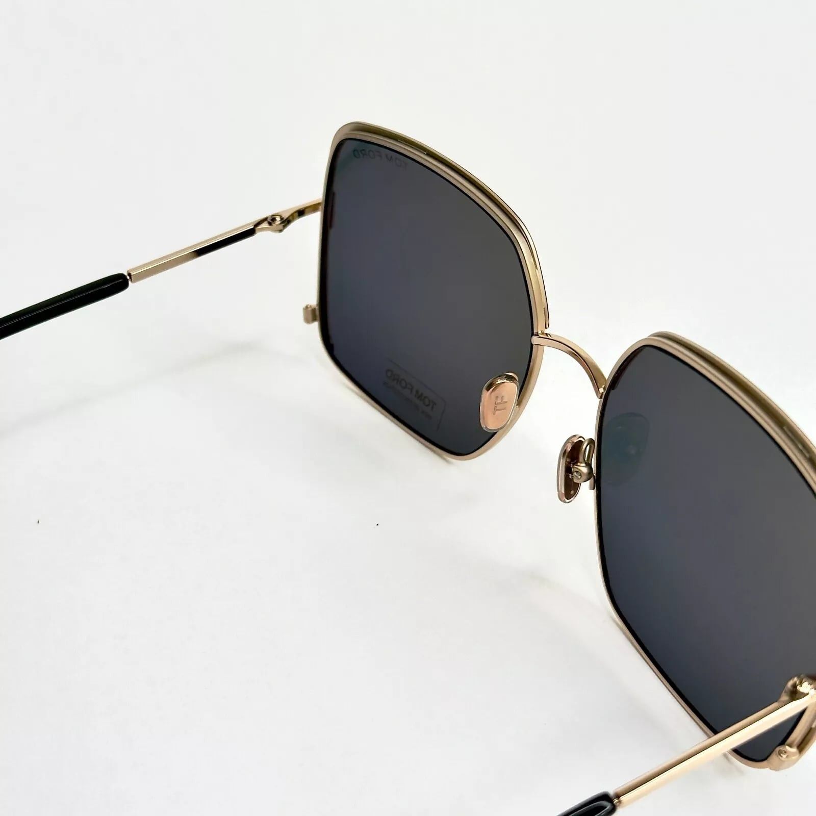 Tom Ford TOM FORD RAPHAELA TF1006 02A Gold Black Sunglasses 1006 Size ONE SIZE - 5 Thumbnail