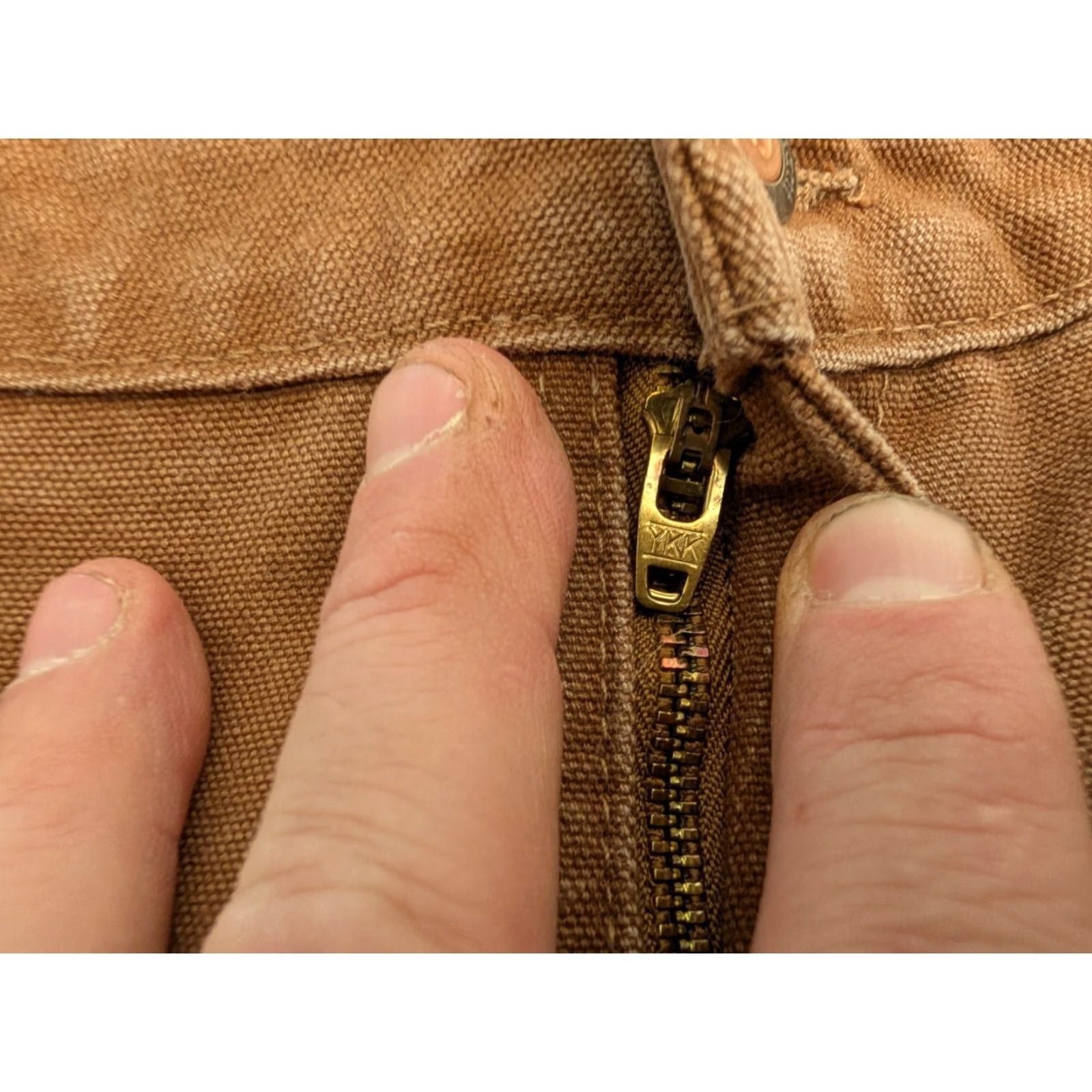 Carhartt VINTAGE Carhartt Pants Mens 16X34 Brown Duck Canvas Carpenter Workwear WB136 BRN Size 38" / US 16 / IT 52 - 6 Thumbnail
