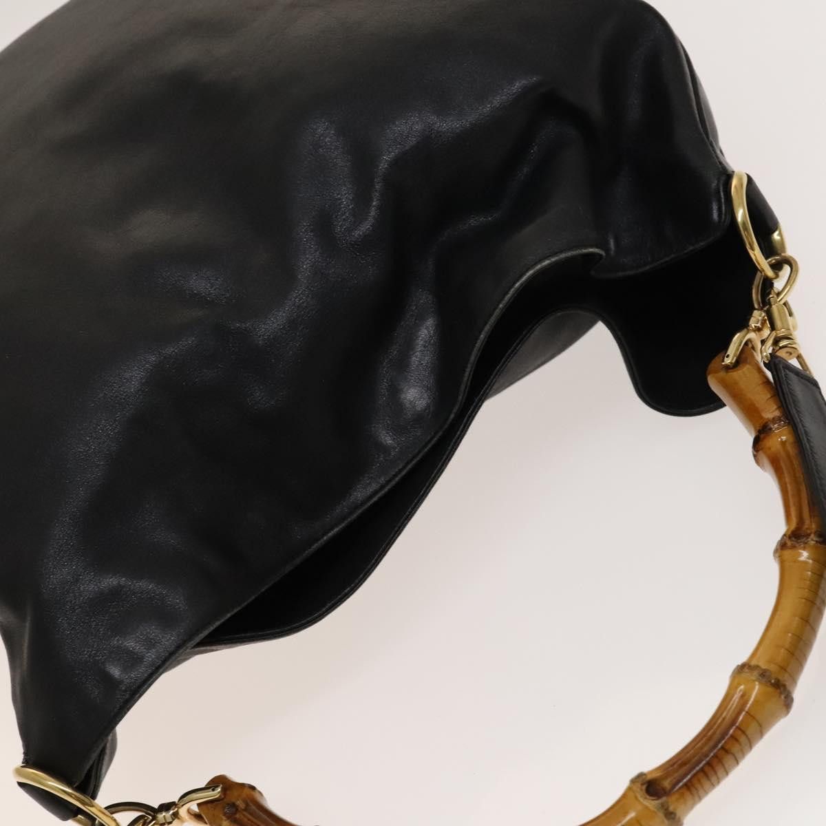 Gucci GUCCI Bamboo Shoulder Bag Leather Black Gold 001 001 Size ONE SIZE - 6 Thumbnail
