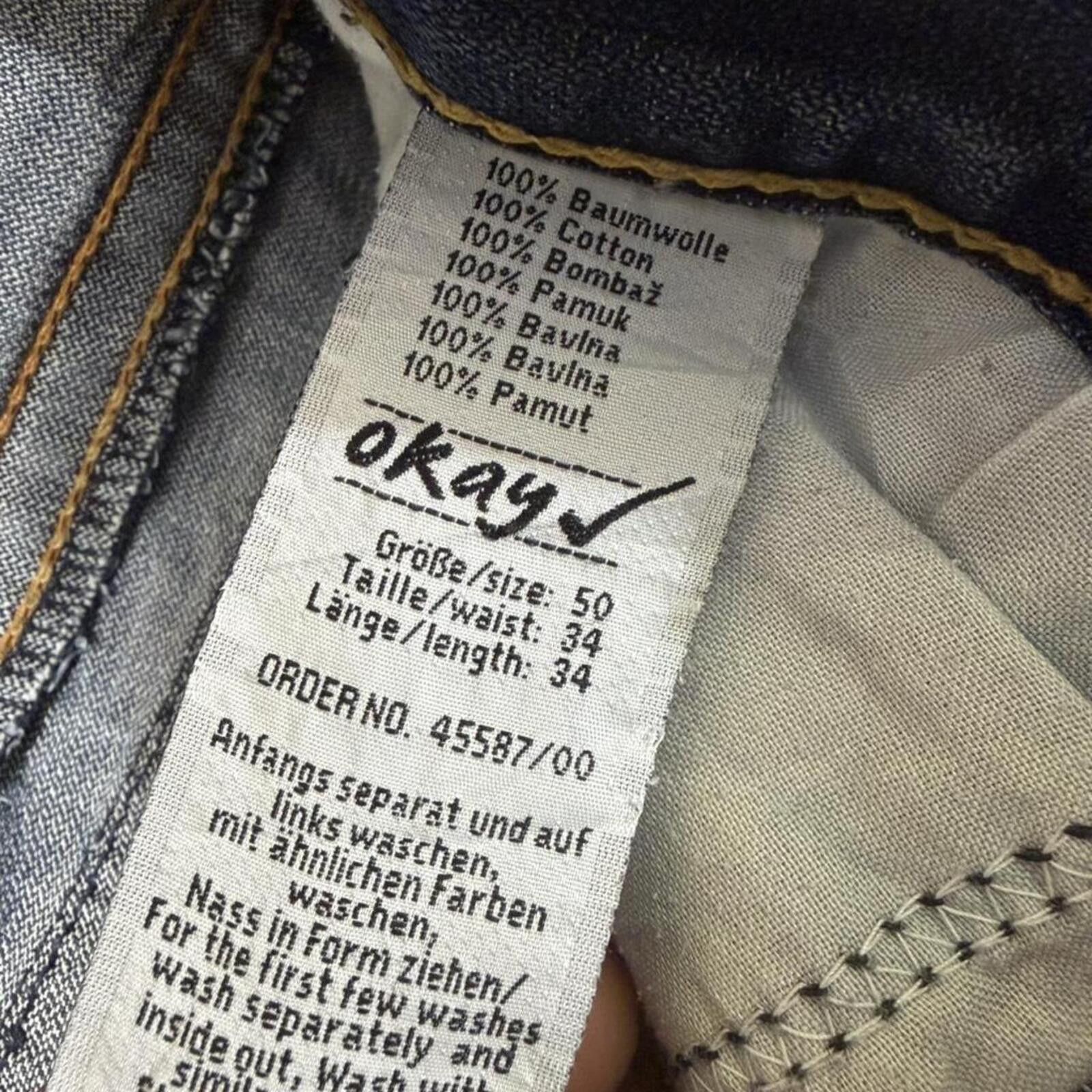 True Religion Y2K OKAY Jeans Wear Blue Denim Jeans Flap Pocket TR Style Size 34" / US 12 / IT 48 - 7 Thumbnail