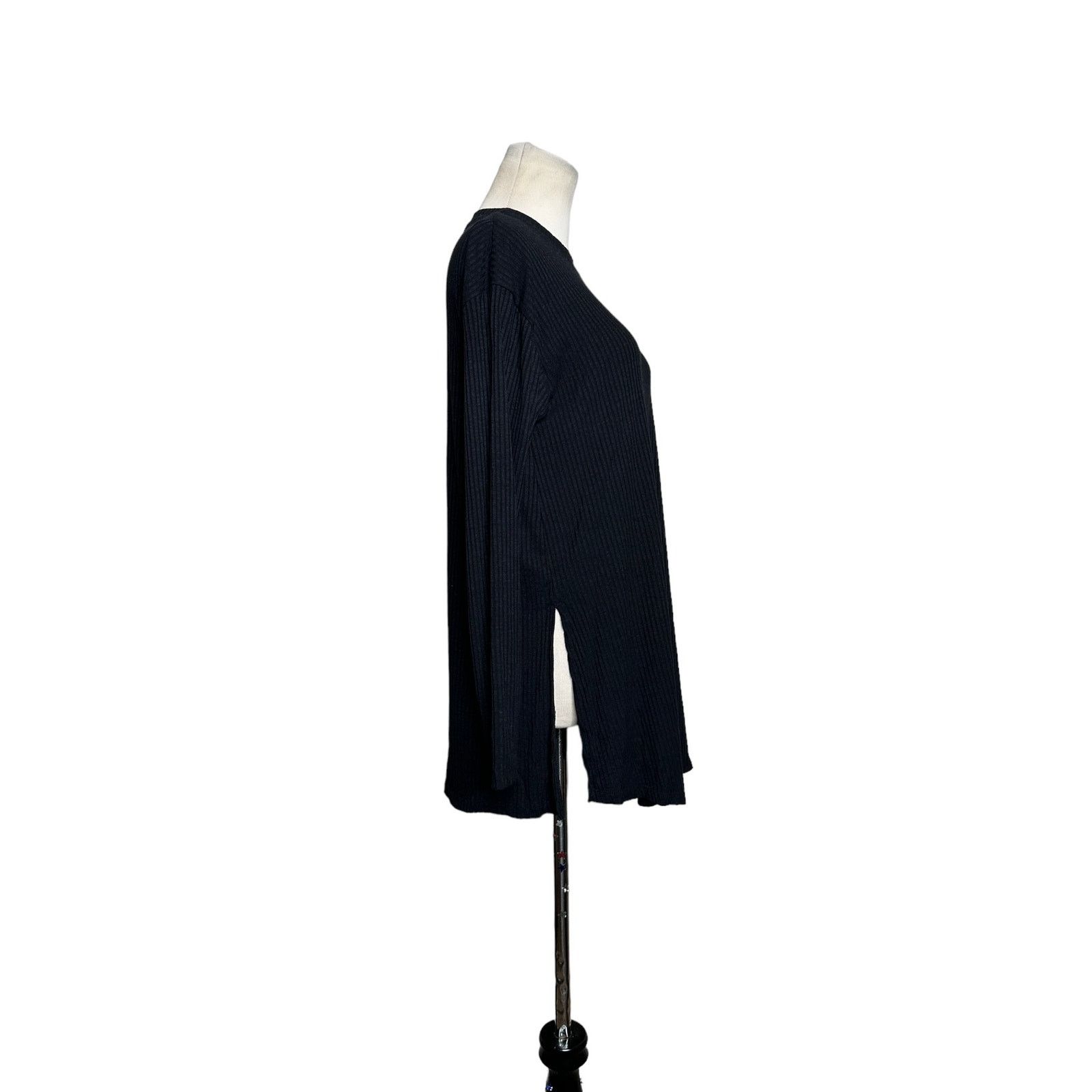 Asos Asos black crew neck long sleeves side slits sweater size 4 Size S / US 4 / IT 40 - 8 Thumbnail