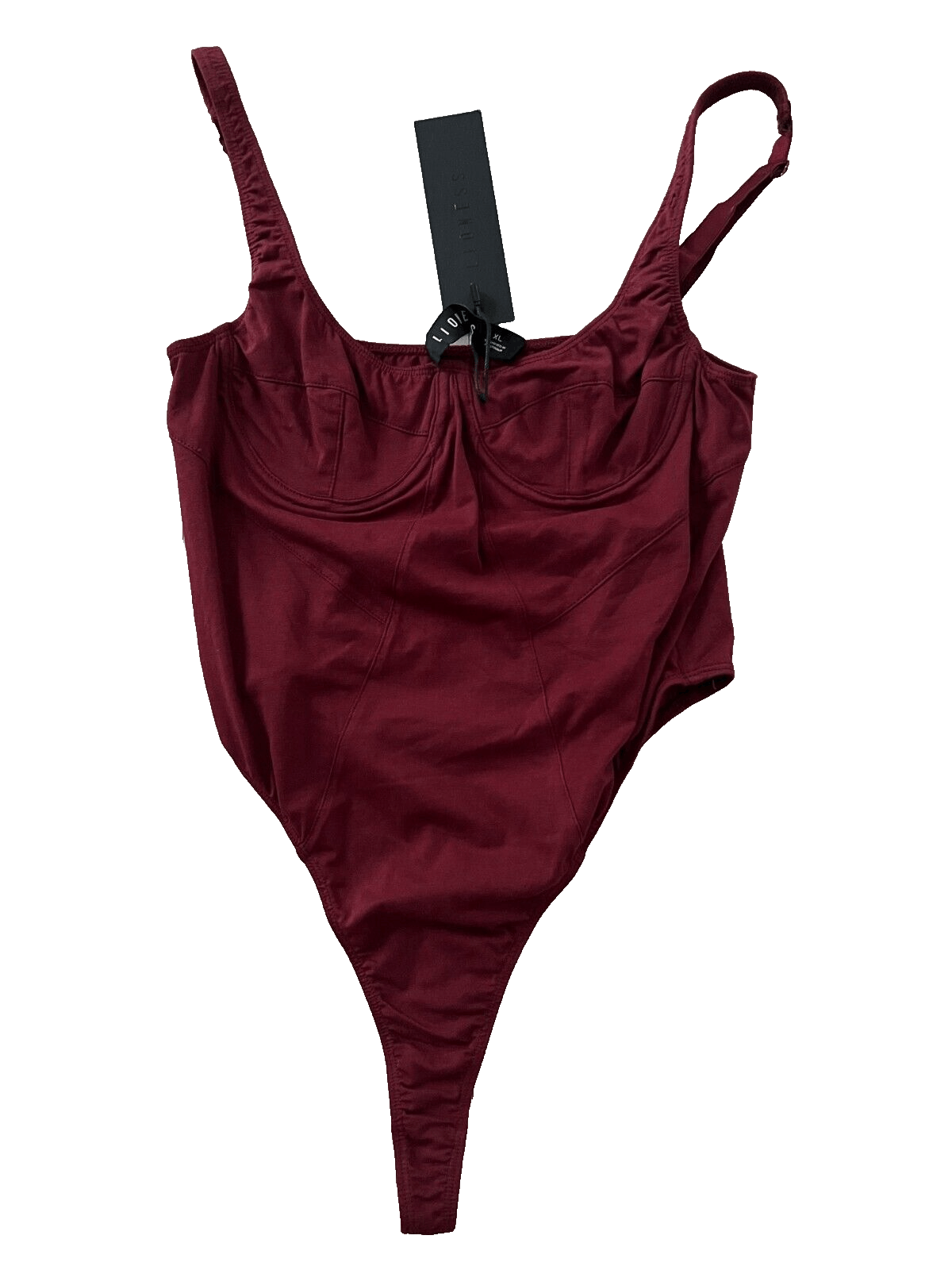 Lioness Lioness Je T'aime Bodysuit Burgundy ( 14 / XL ) Size XL / US 12-14 / IT 48-50 - 4 Thumbnail