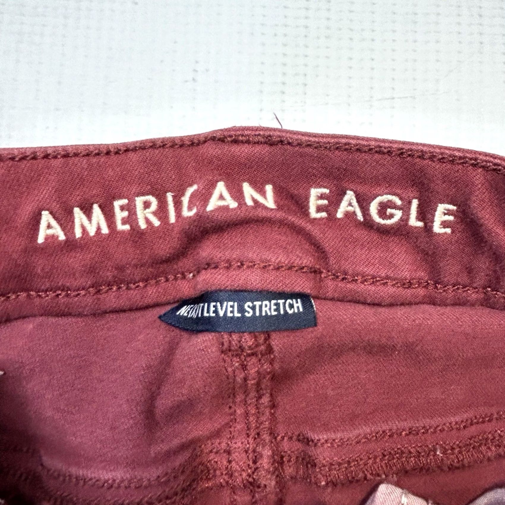 American Eagle Outfitters VINTAGE American Eagle Outfitters 4 Regular Burgundy Super Stretch Hi-Rise Jegging Shirt Womens Slim Red 90s Grunge 80s Jeans Size 27" / US 4 / IT 40 - 6 Thumbnail
