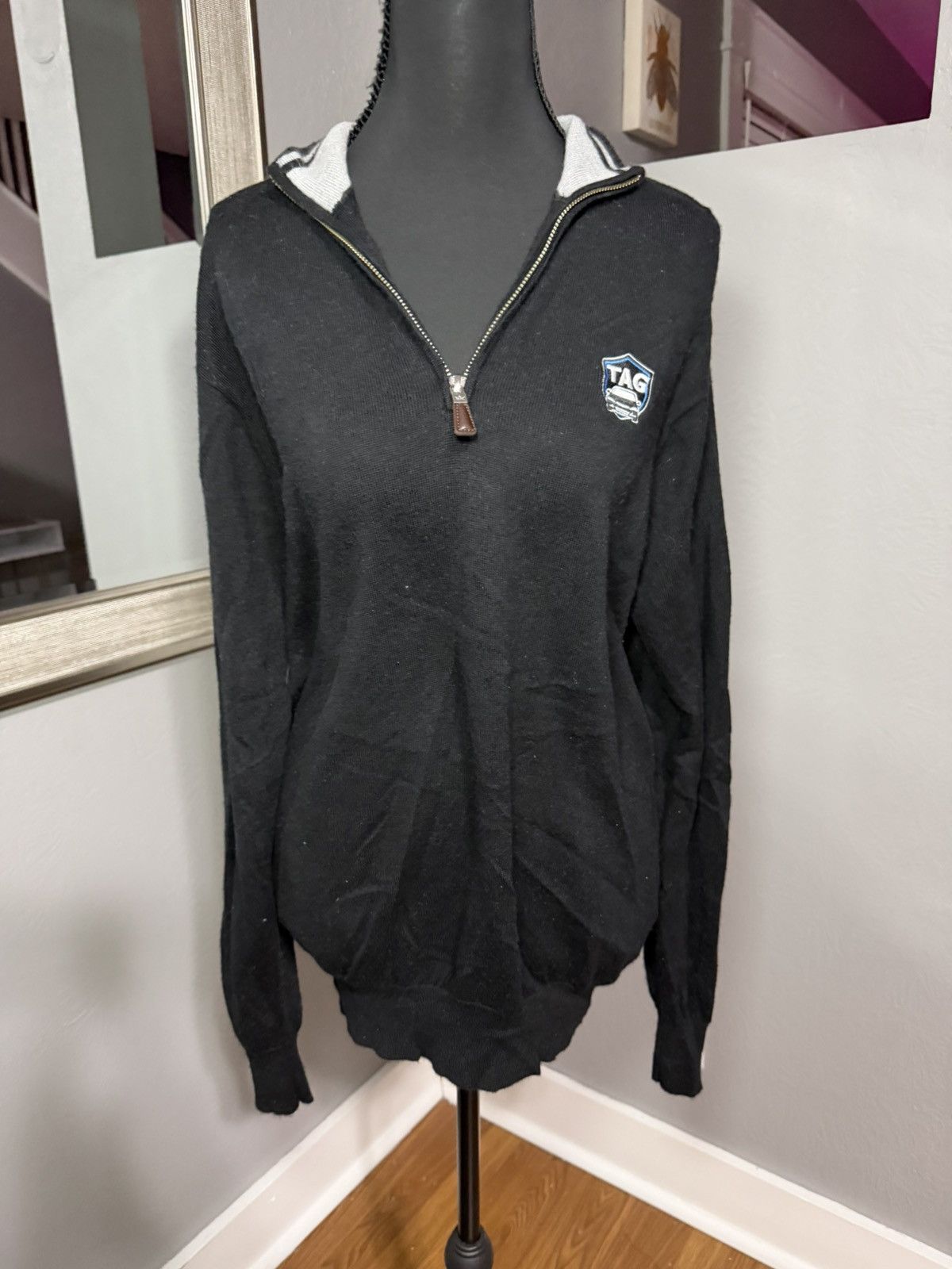 Peter Millar Peter Milar Merino Wool Silk Blend Black 1/4 Zip Medium Size US M / EU 48-50 / 2 - 1 Thumbnail