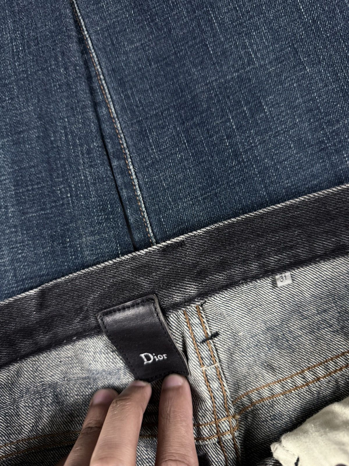 Dior × Hedi Slimane Dior Homme - AW06 Cummerbund Denim Size US 31 - 8 Thumbnail