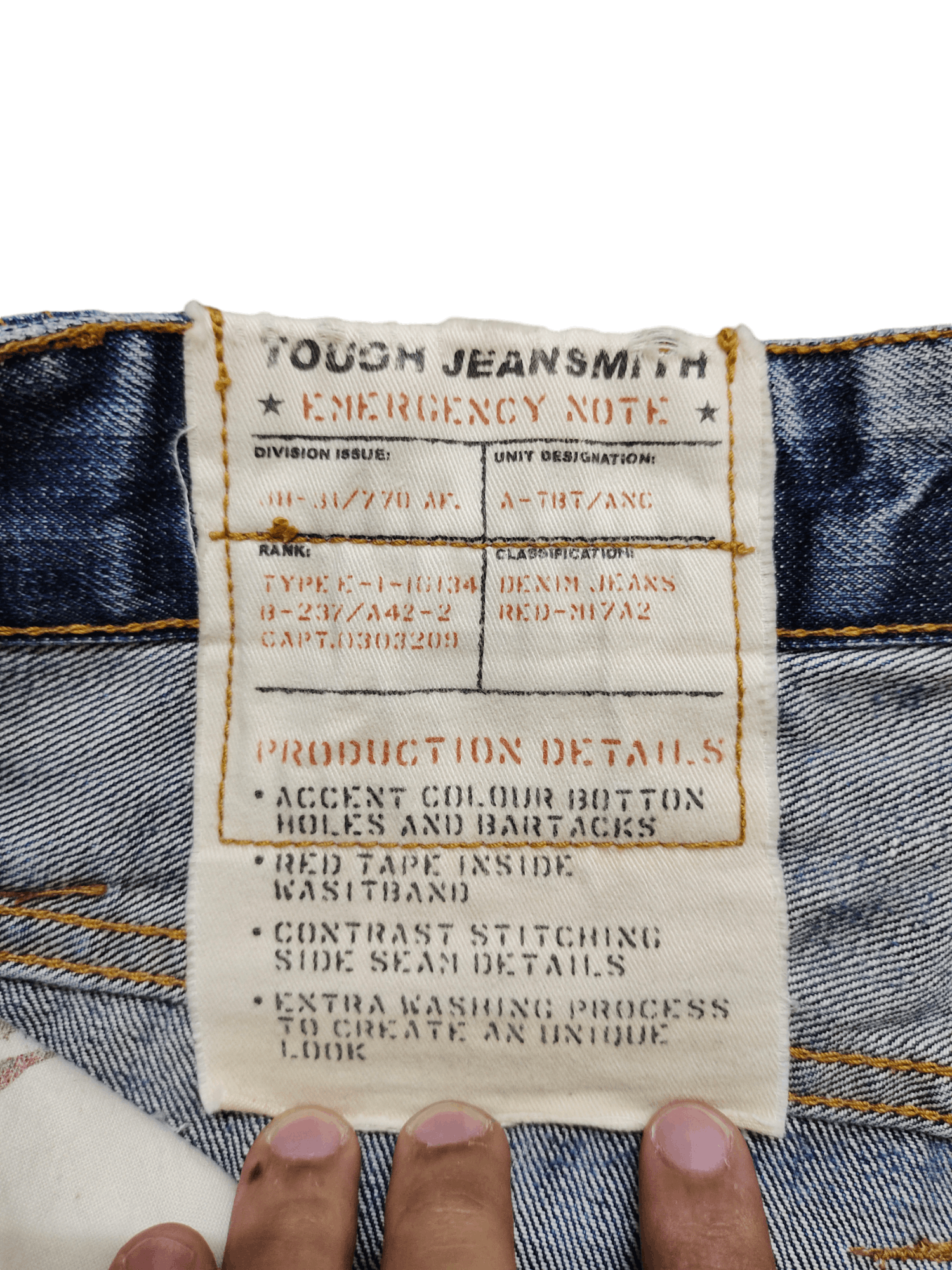 Comme des Garcons × Undercover Vintage Y2k Tough Jeansmith Clawmark Distress Faded Jeans Size US 30 / EU 46 - 16 Thumbnail