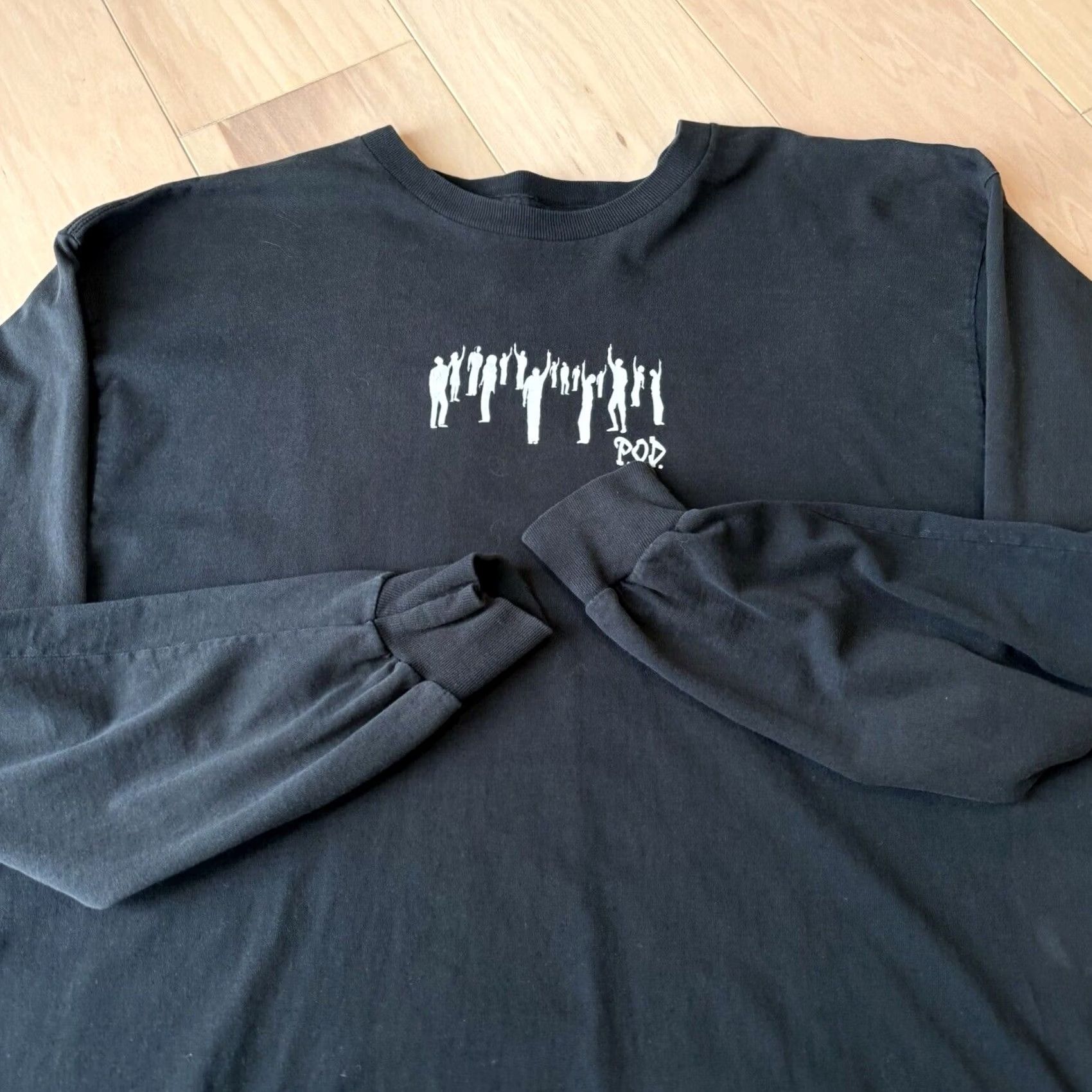 Vintage VINTAGE POD Southtown Shirt 2XL Black Long Sleeve 90s Rock Punk Skater Crew Neck Men's Shirt Size US XXL / EU 58 / 5 - 4 Thumbnail